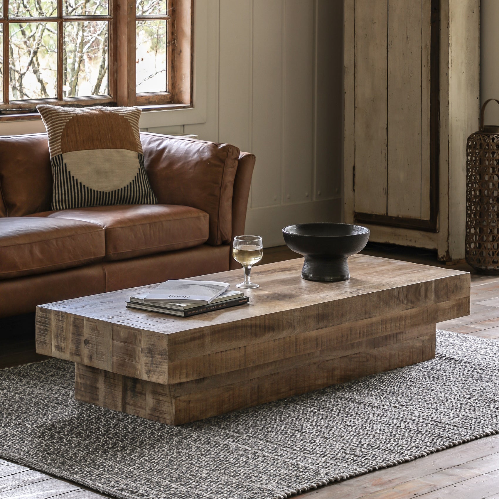 Eldora Natural Timber Wood Coffee Table