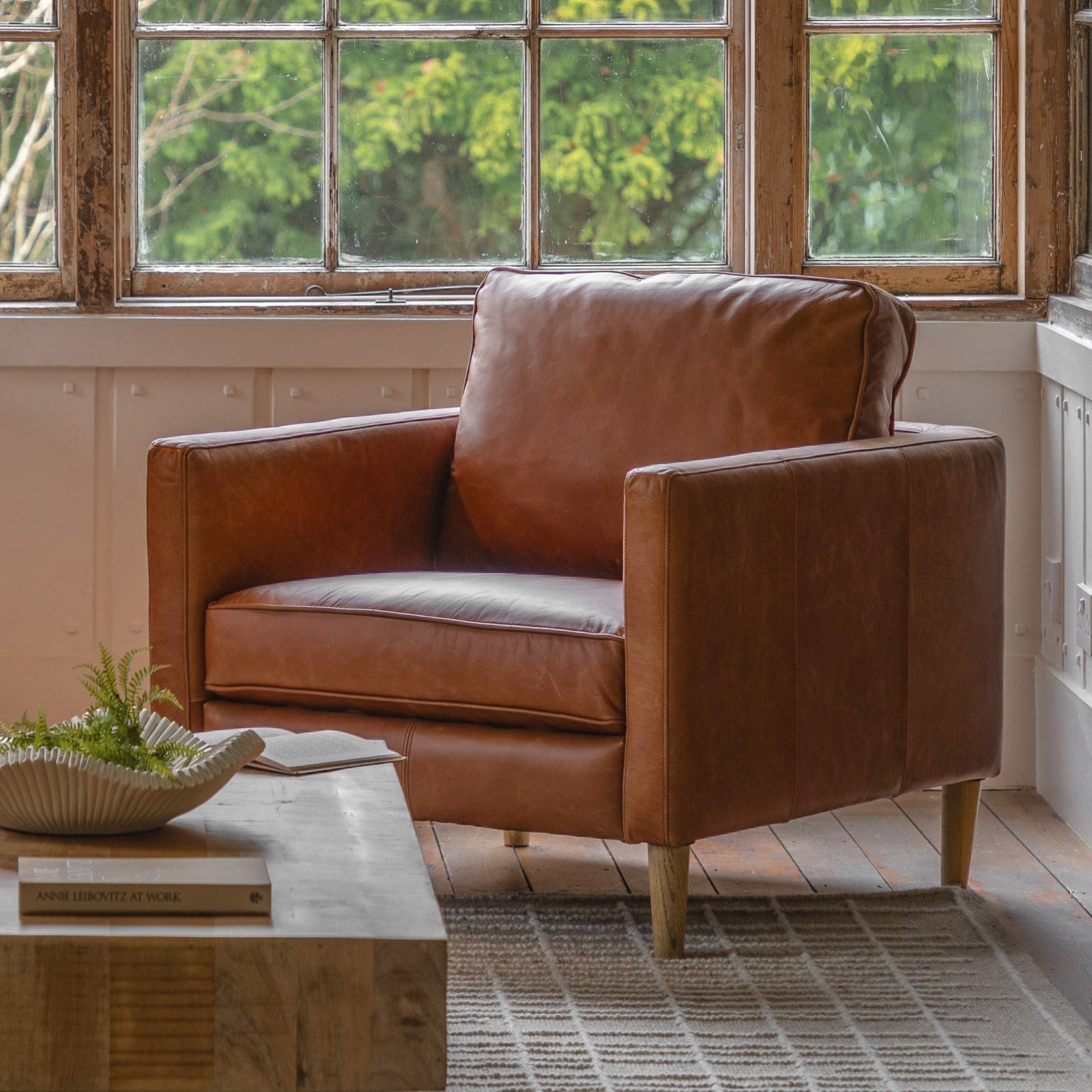 Camberley Armchair Vintage Brown Leather