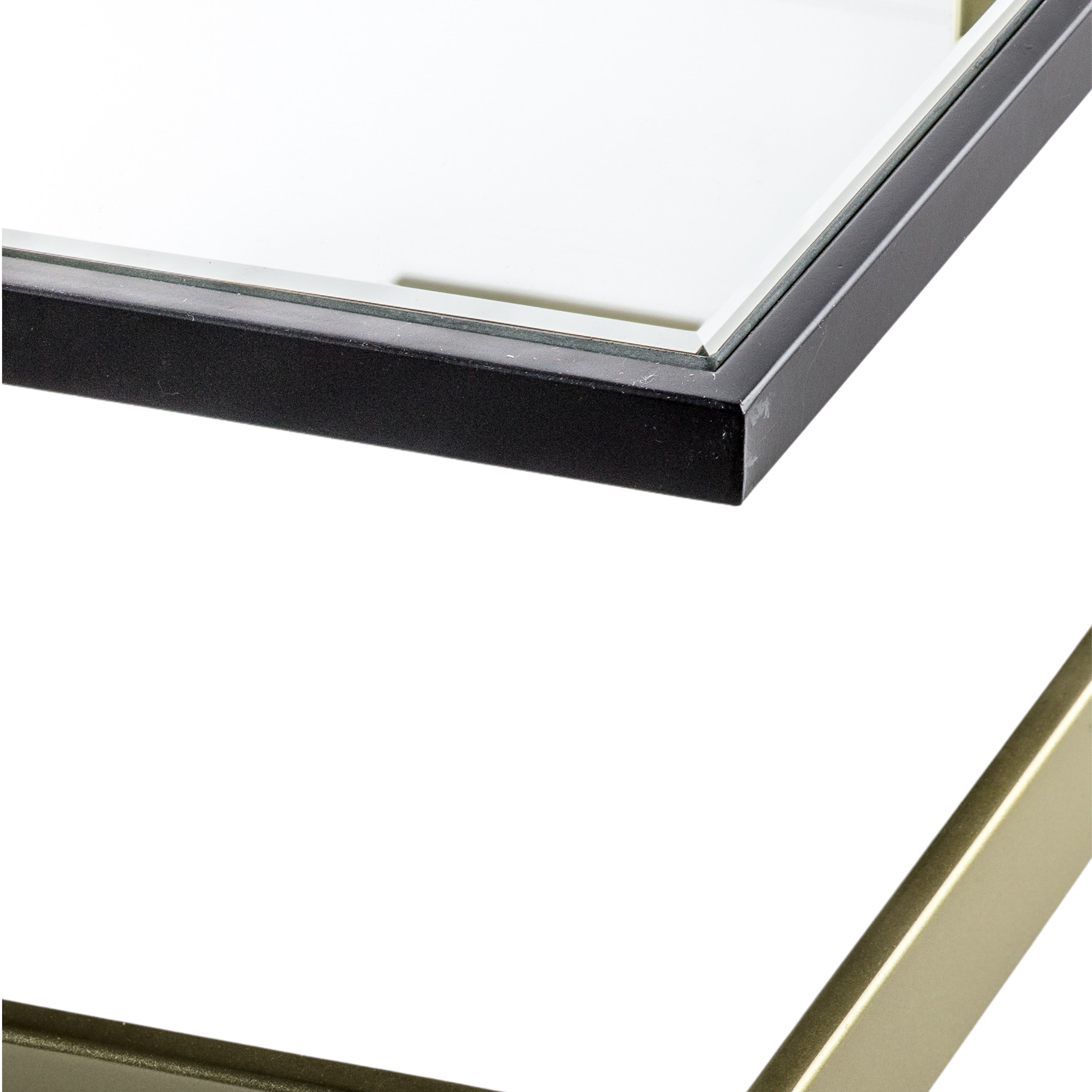 Althea Gold & Black Glass Art Deco Console Table