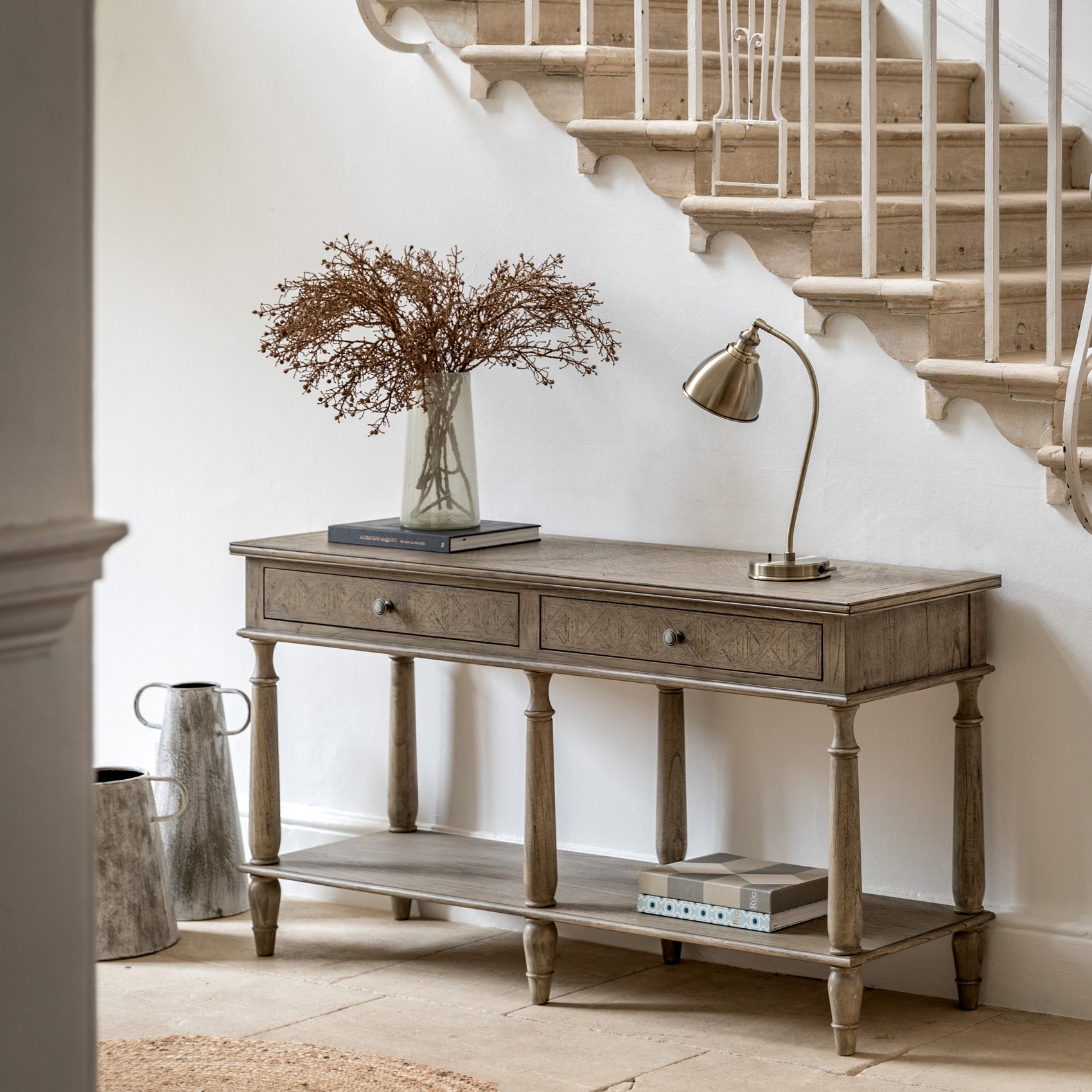 Tobago Aged Mindy Wood Console Table