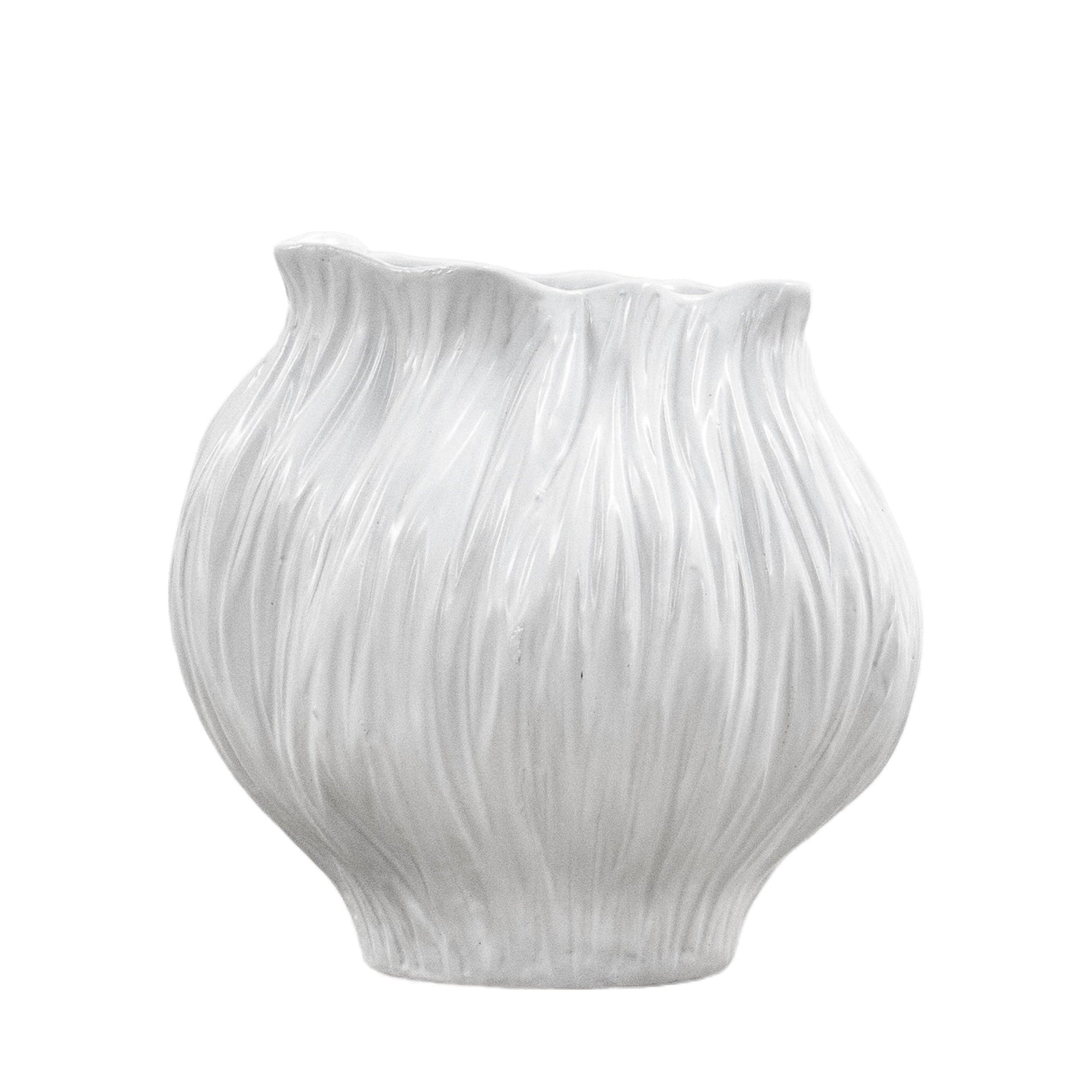 Cedarpark White Ceramic Vase | Medium