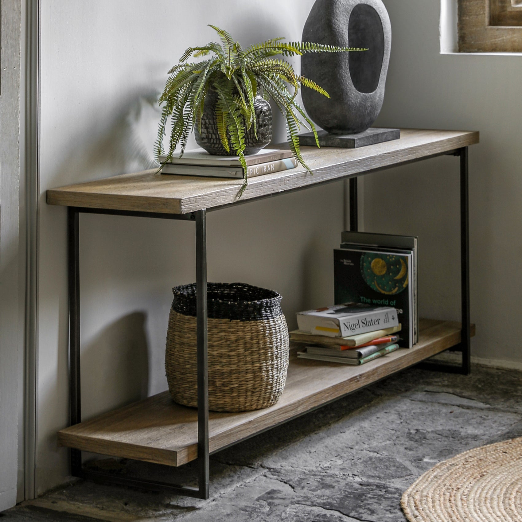 Jins Natural Wood Console Table