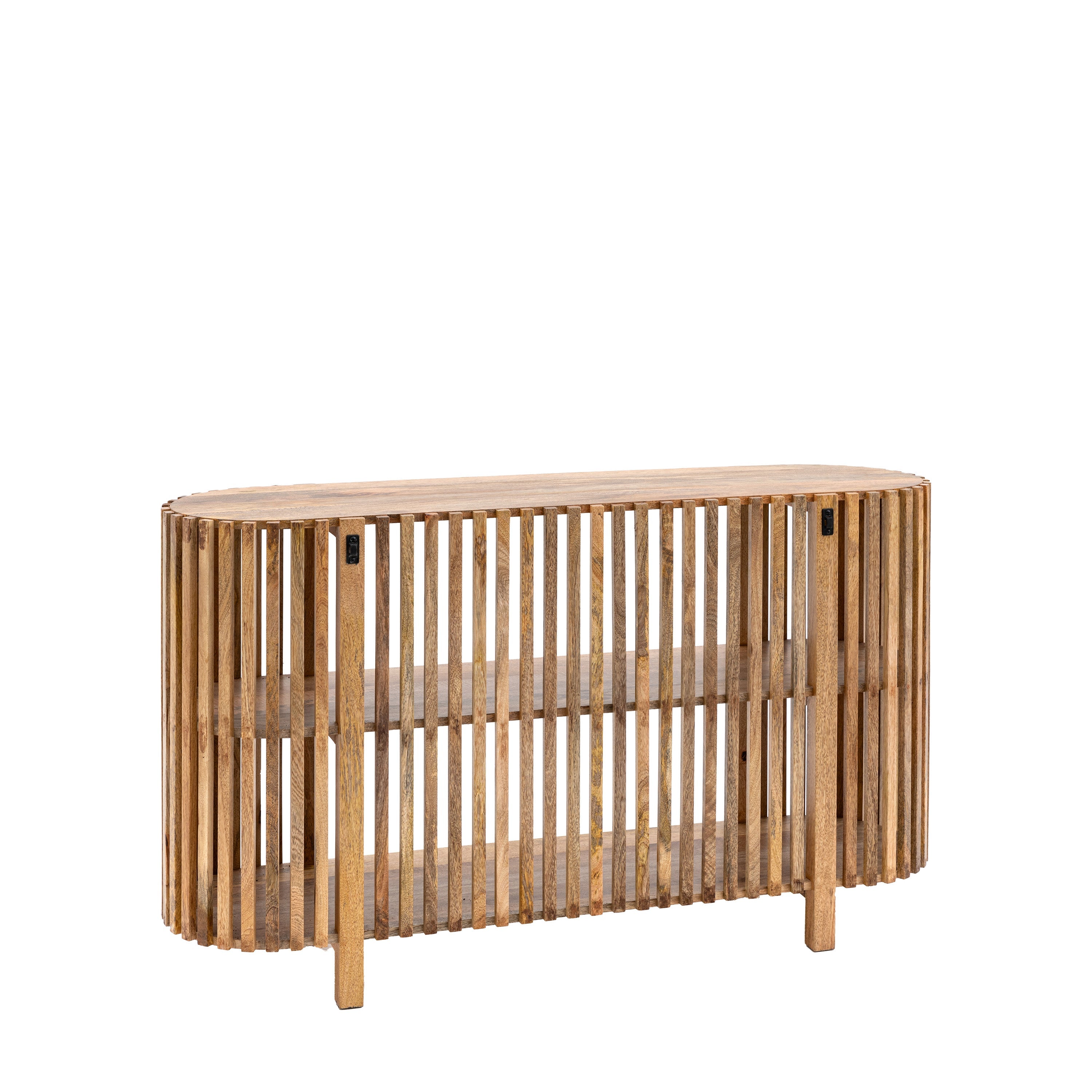Voss Slatted Natural Acacia Wood Console Table