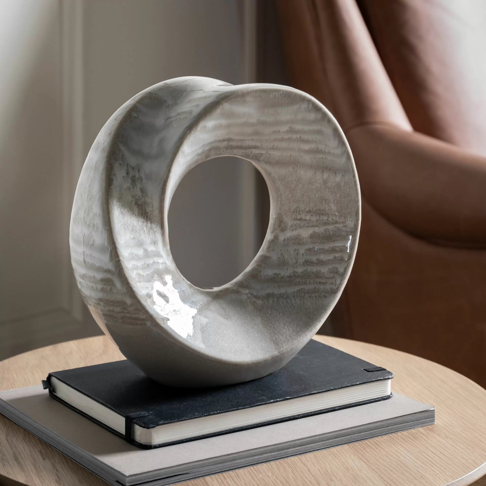 Alser Reactive Grey Glaze Sculpture Large