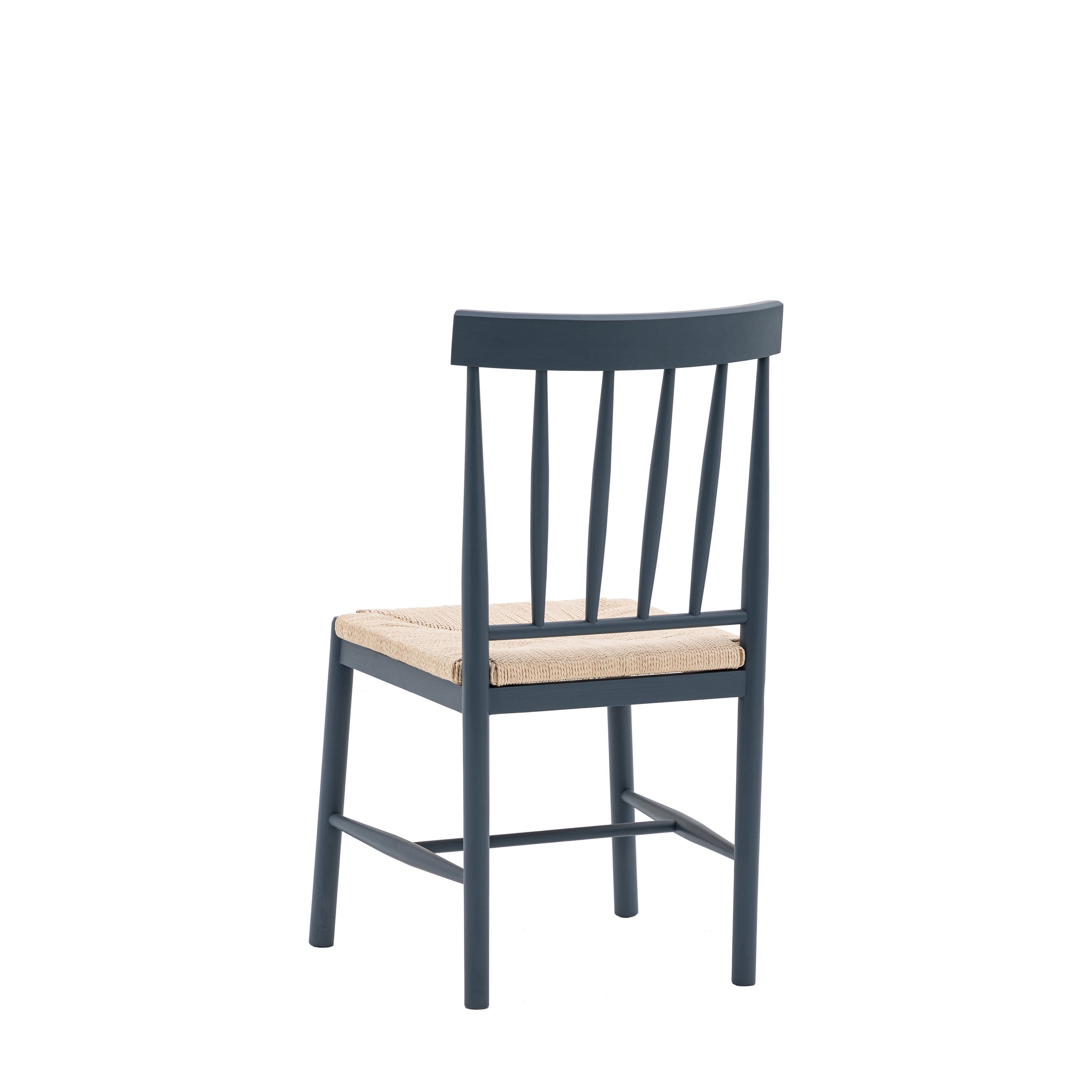 Set of 2 Radley Black Oak Wood & Rope Dining Chair