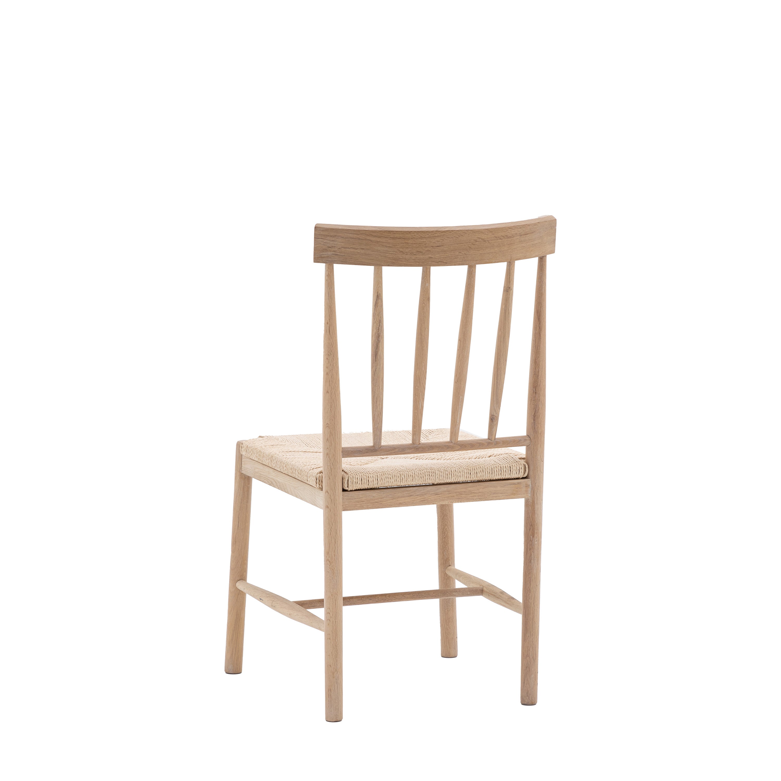 Set of 2 Radley Natural Oak Wood & Rope Dining Chair