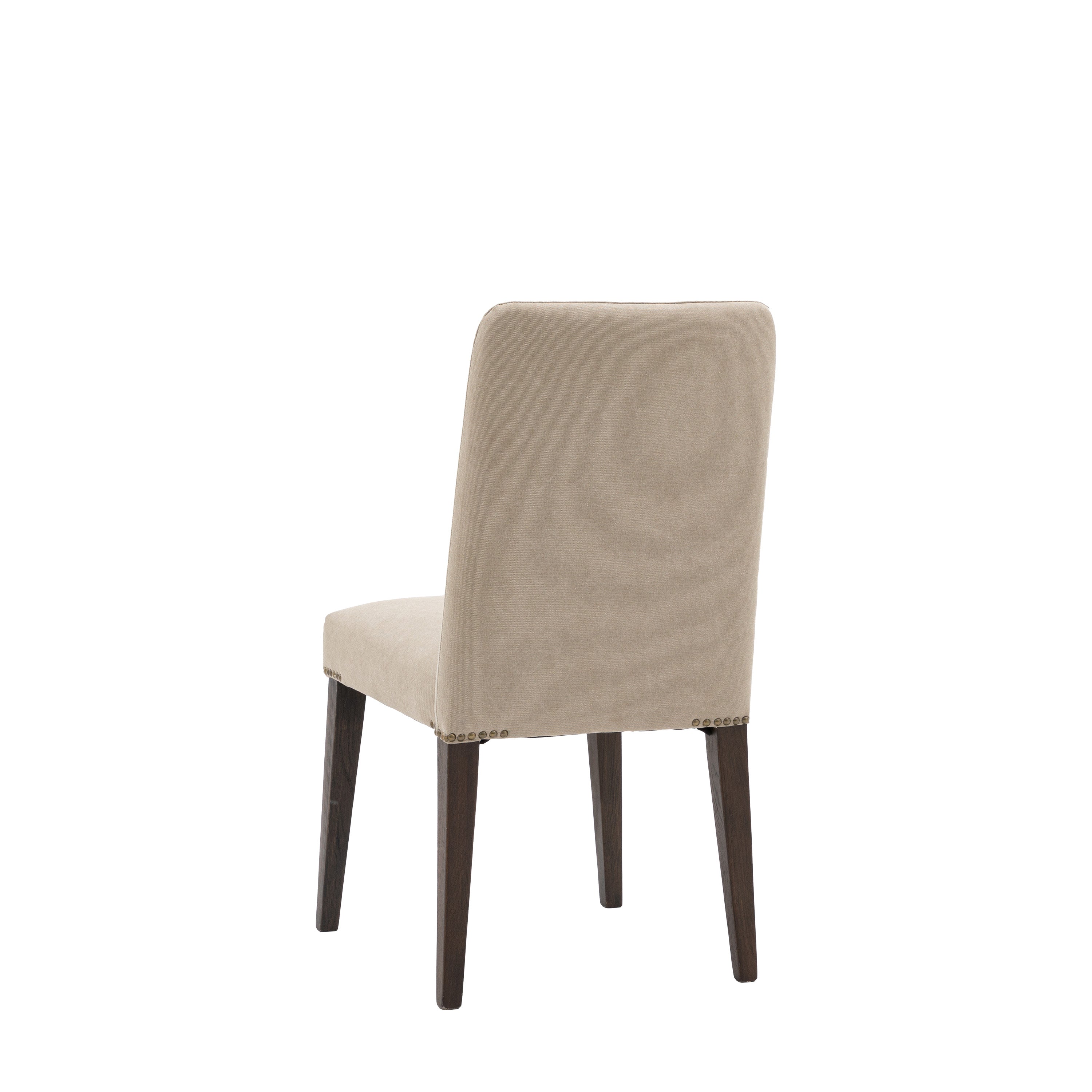 Set of 2 Kingham Cement Grey Linen & Wood Dining Chairs