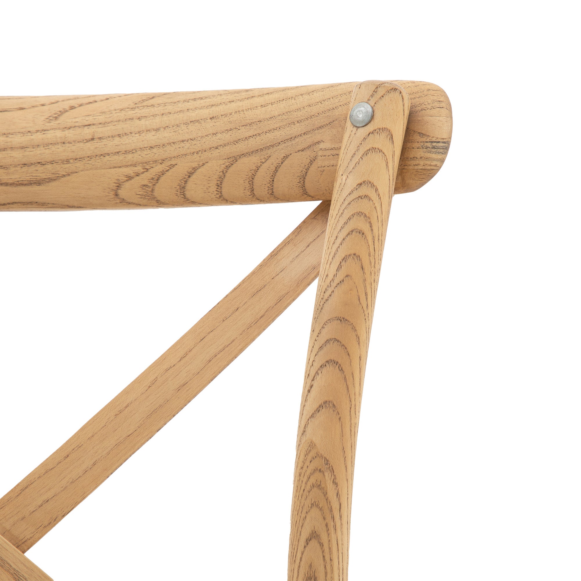 Set of 2 Aspen Natural Oak Wood & Rattan Dining Chair