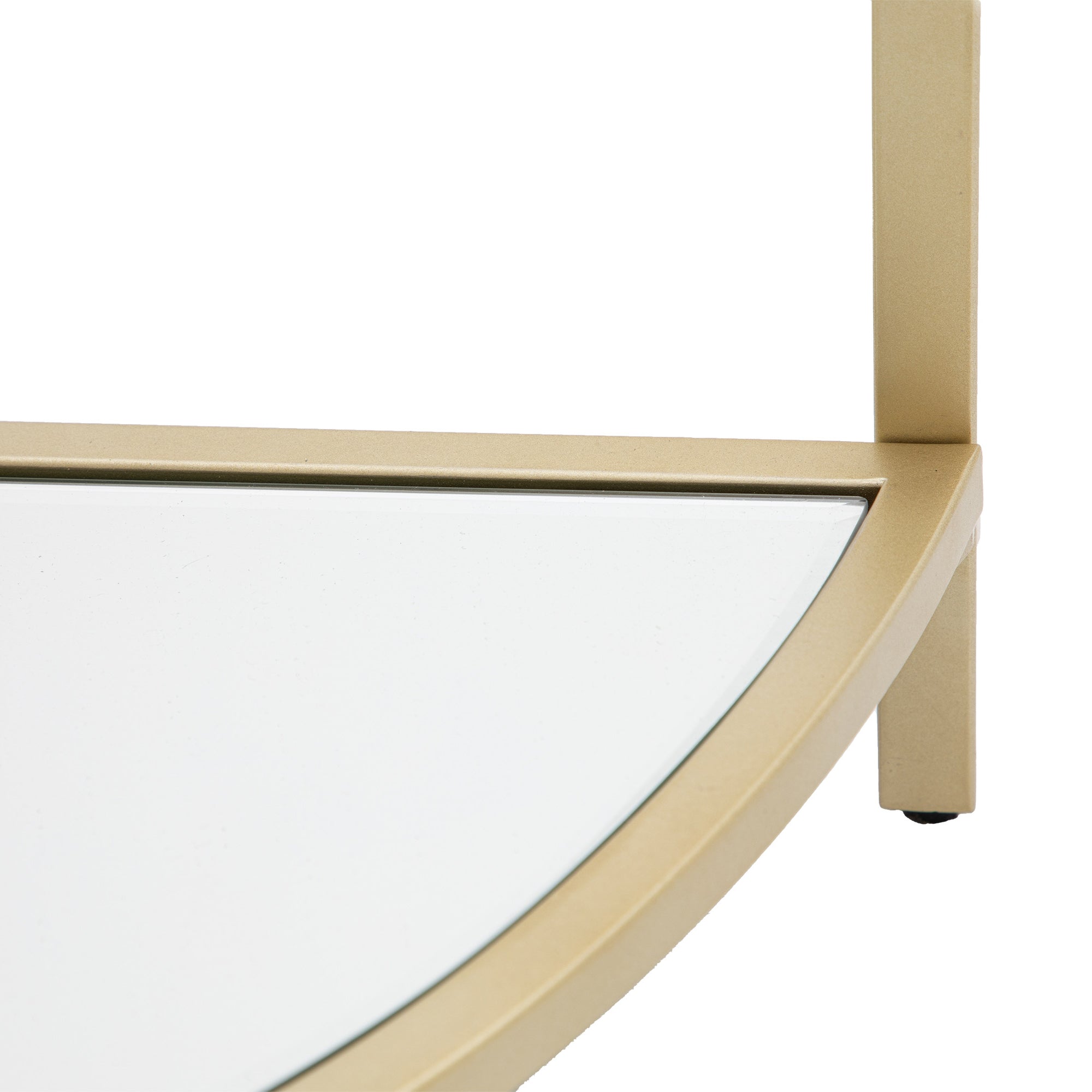 Harmon Champagne Gold & Clear Glass TV Unit