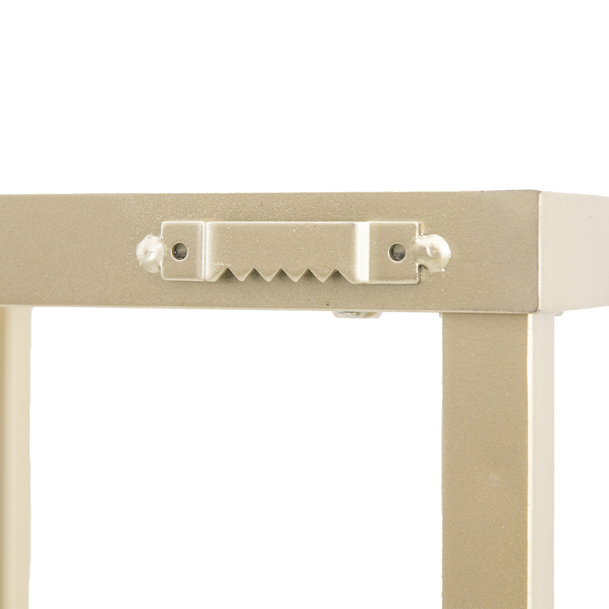 Harmon Champagne Gold & Clear Glass Curved Display Unit