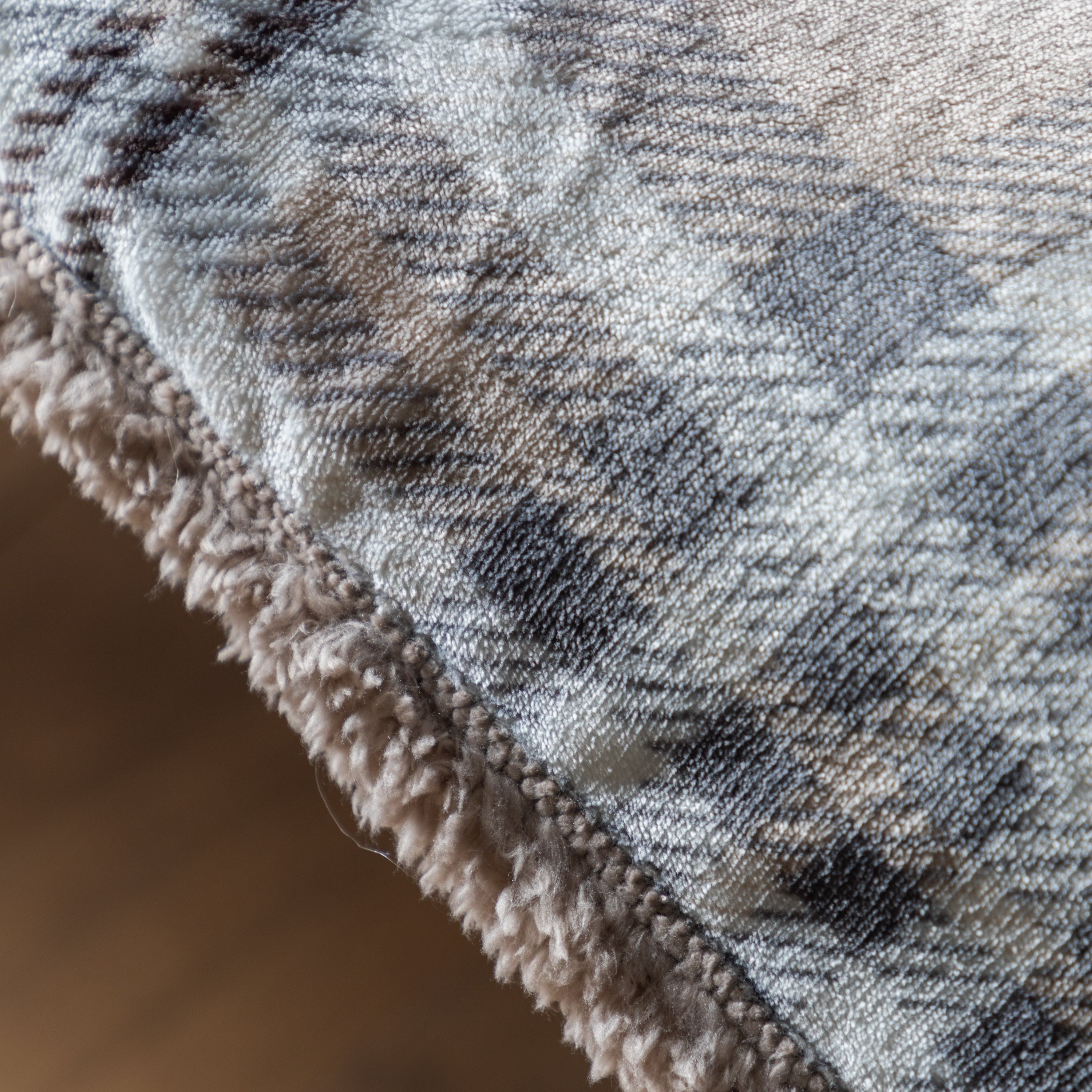 Tartan Checked Natural Sherpa Throw