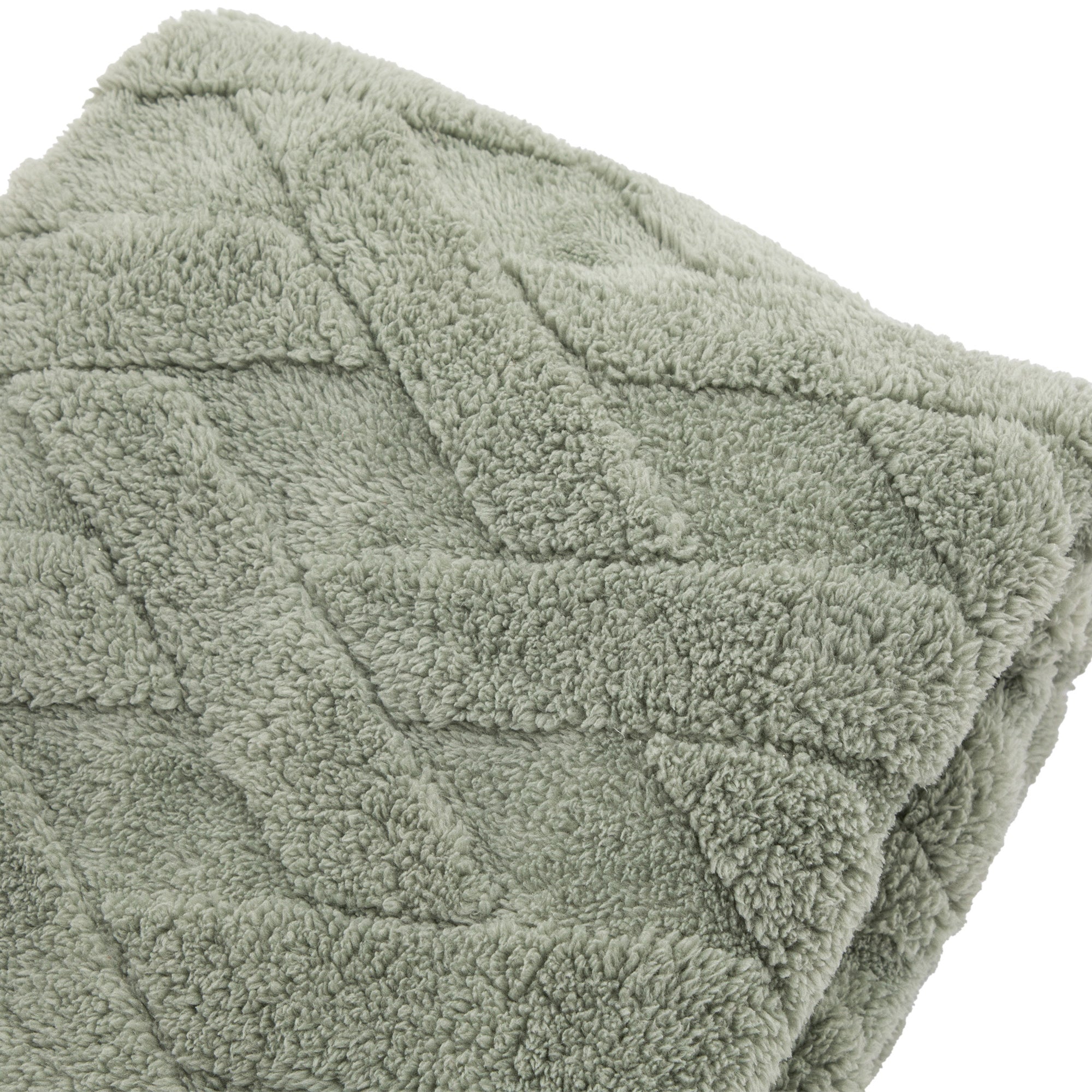 Textures Cross Knit Aspen Green Throw