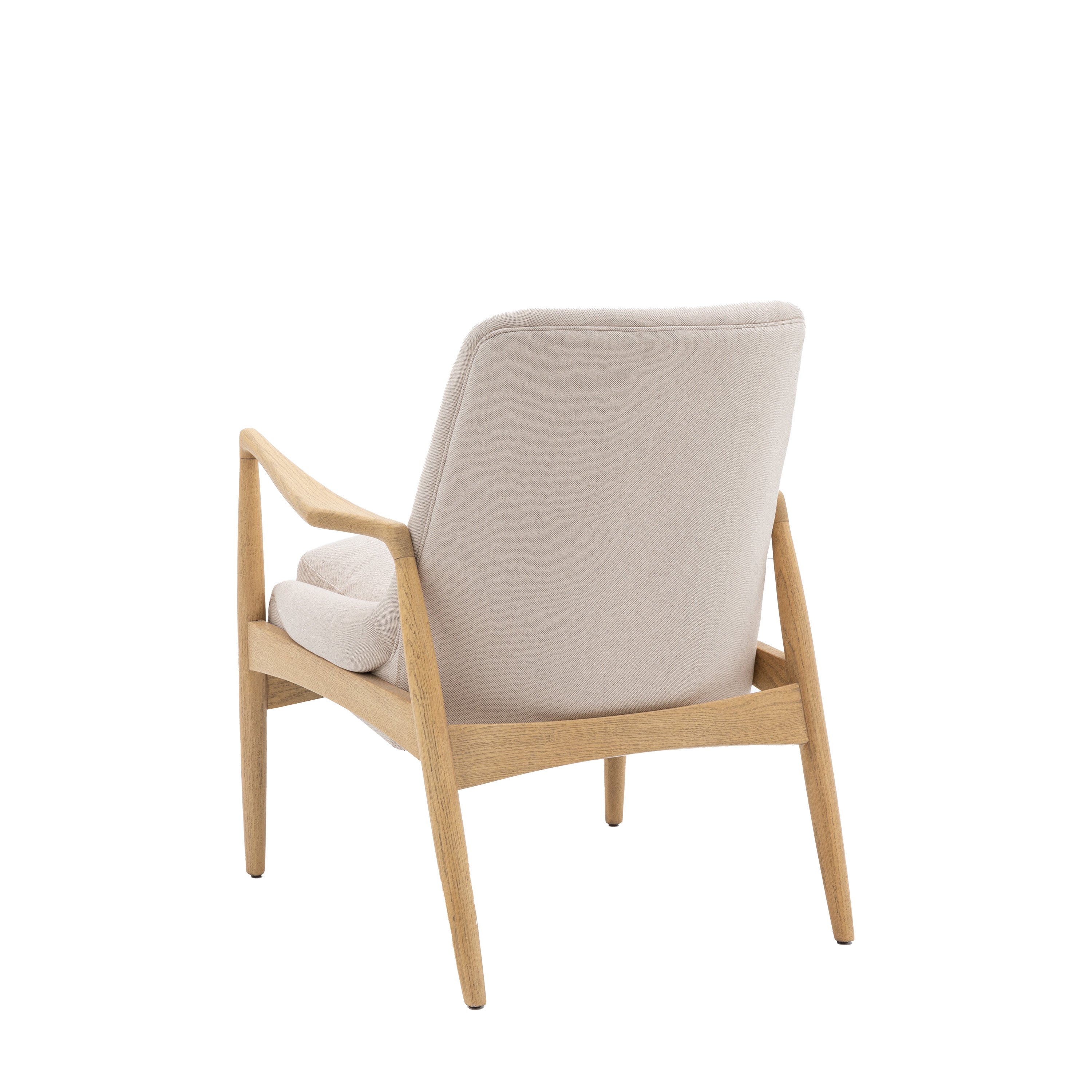 Brianna Natural Linen & Oak Wood Armchair