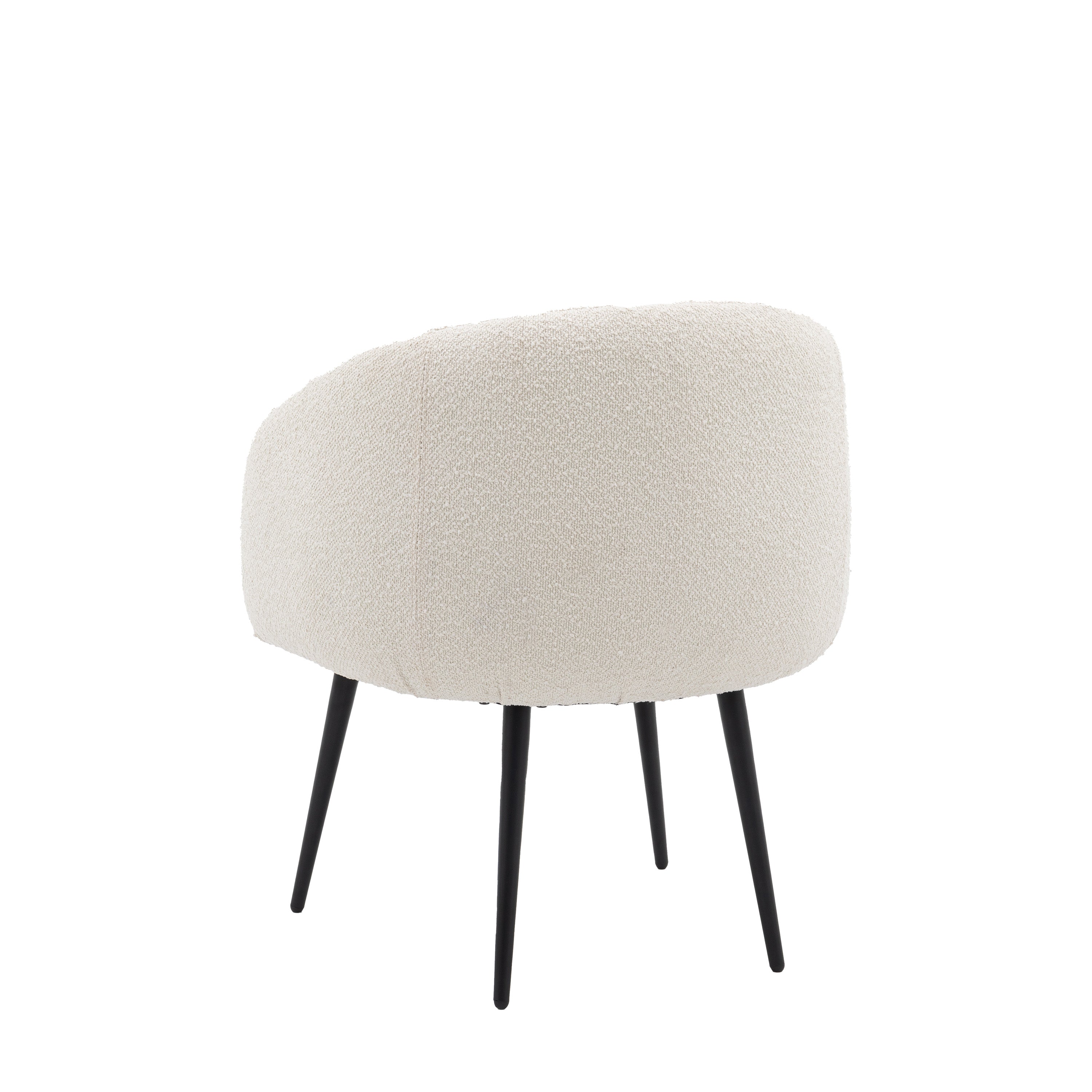 Belvoir White Bouclé Tub Chair