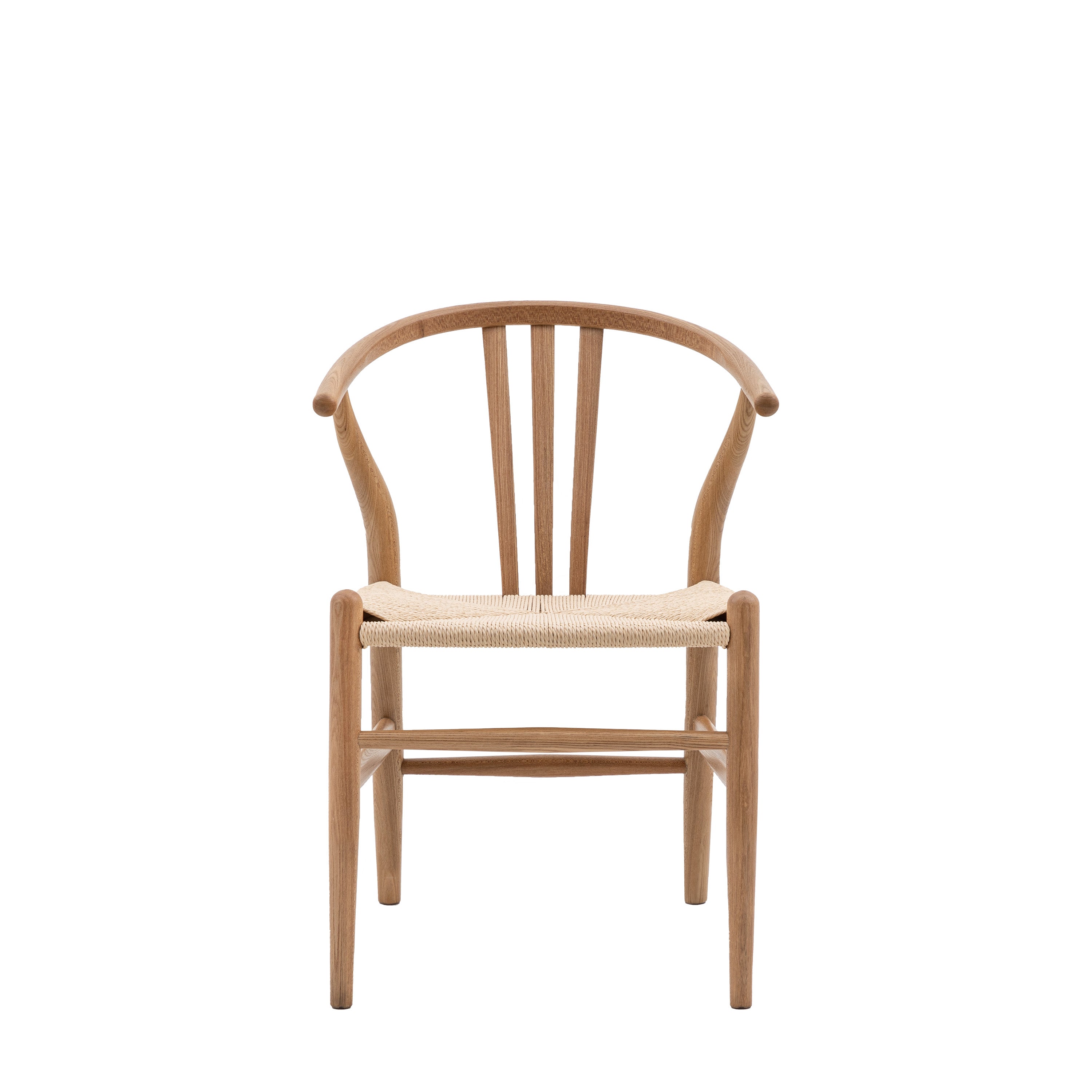 Set of 2 Courtney Natural Oak Wood & Rope Dining Chair