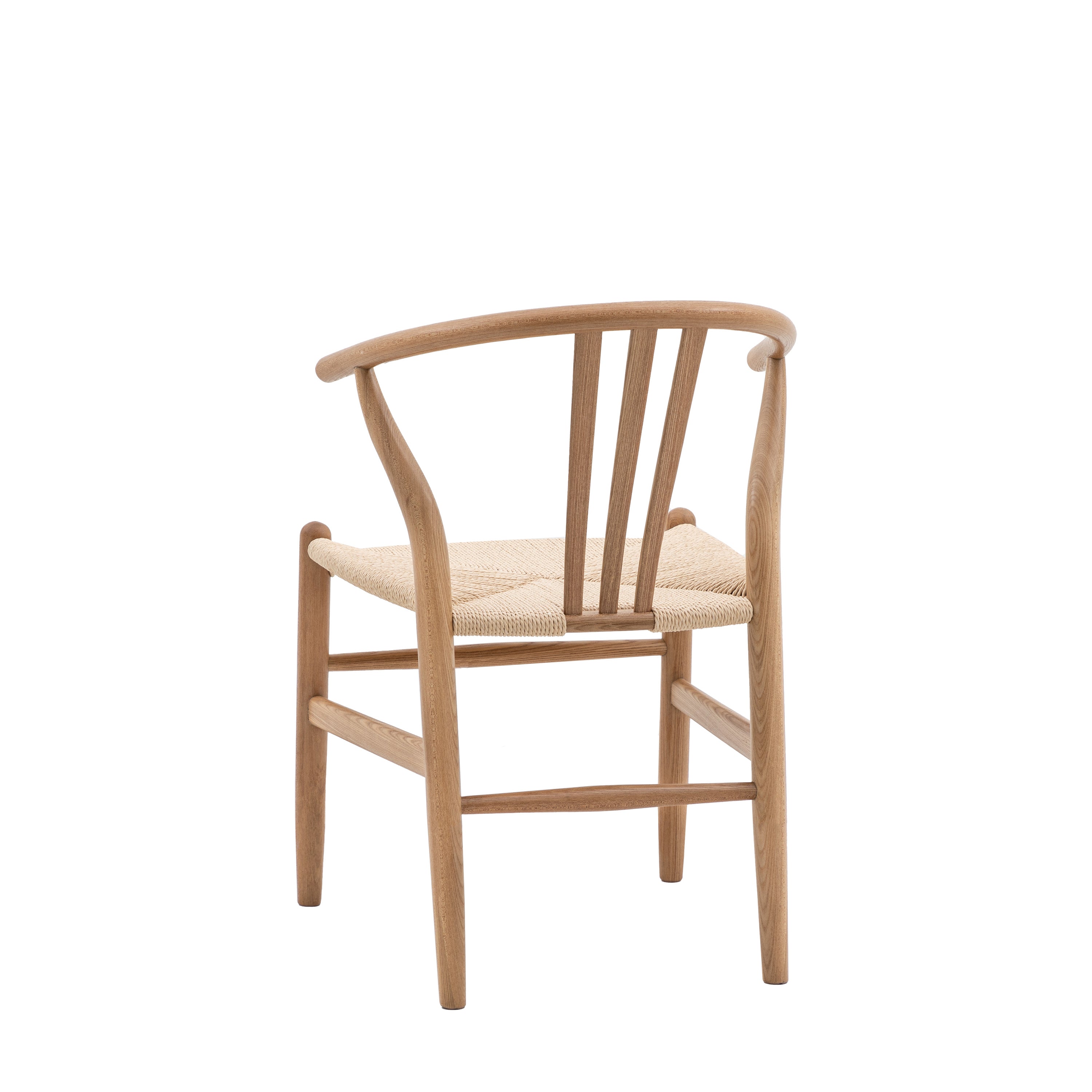 Set of 2 Courtney Natural Oak Wood & Rope Dining Chair