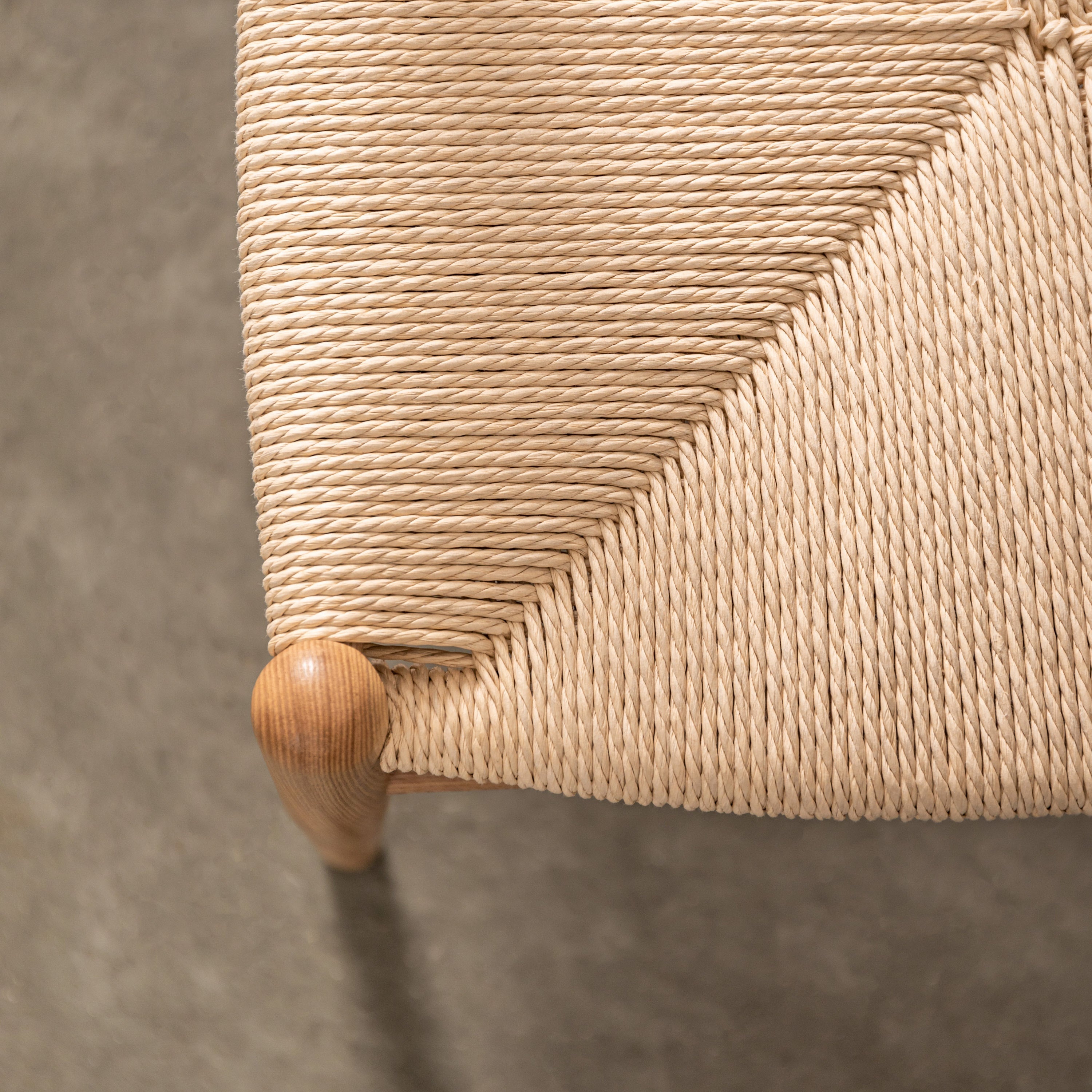 Set of 2 Courtney Natural Oak Wood & Rope Dining Chair
