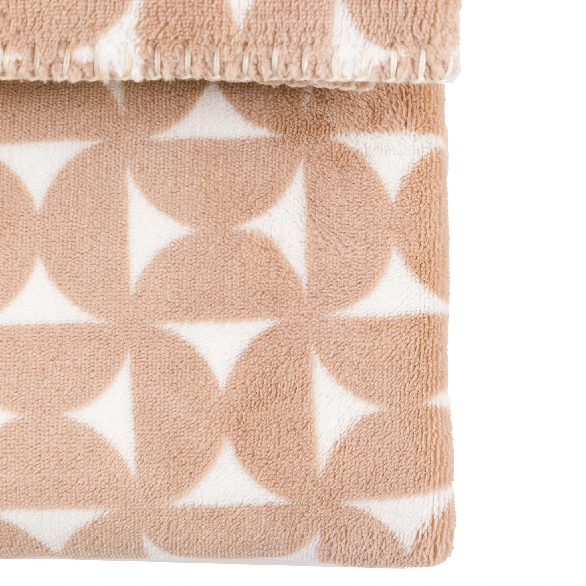 Modo Modern Geo Flannel Taupe Throw