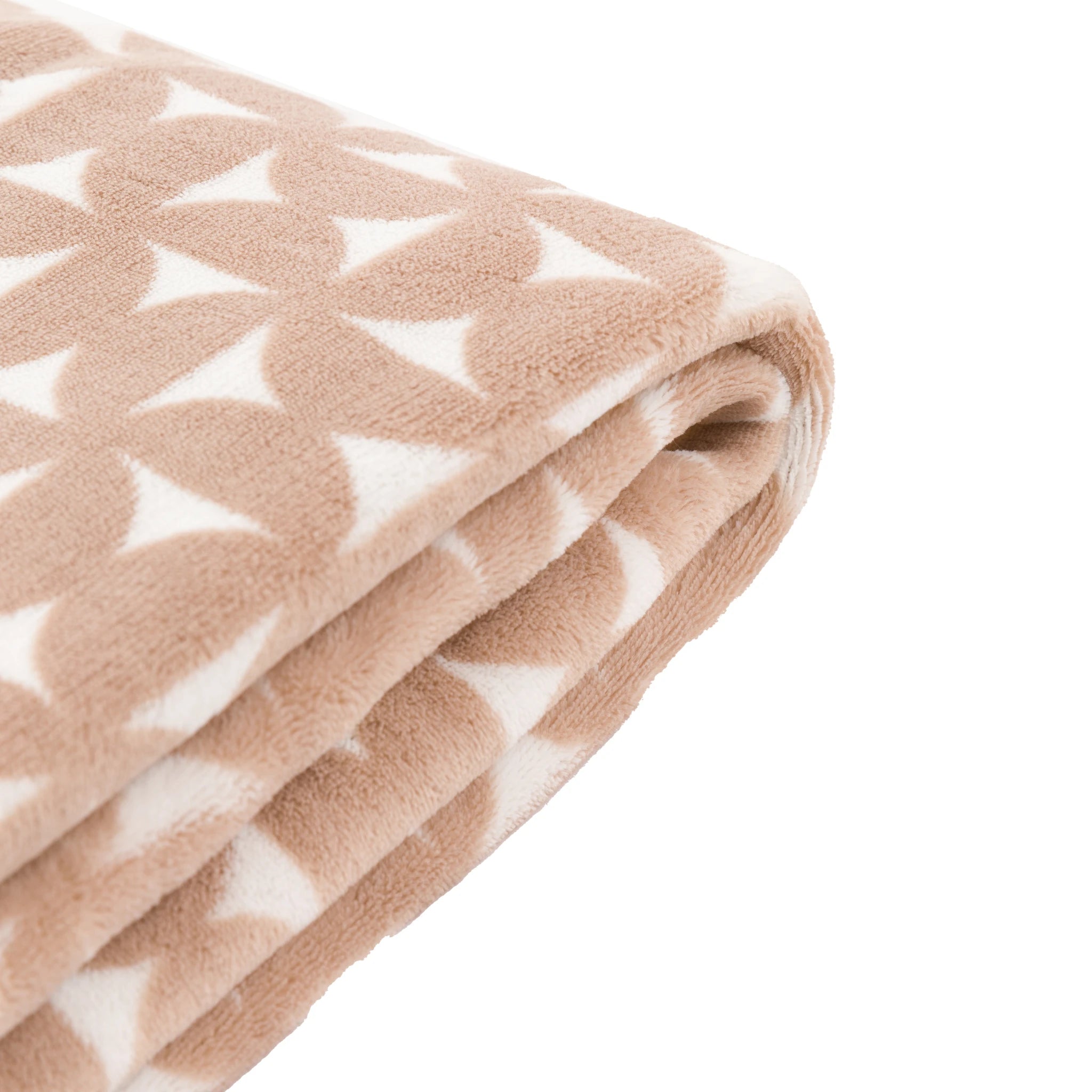 Modo Modern Geo Flannel Taupe Throw