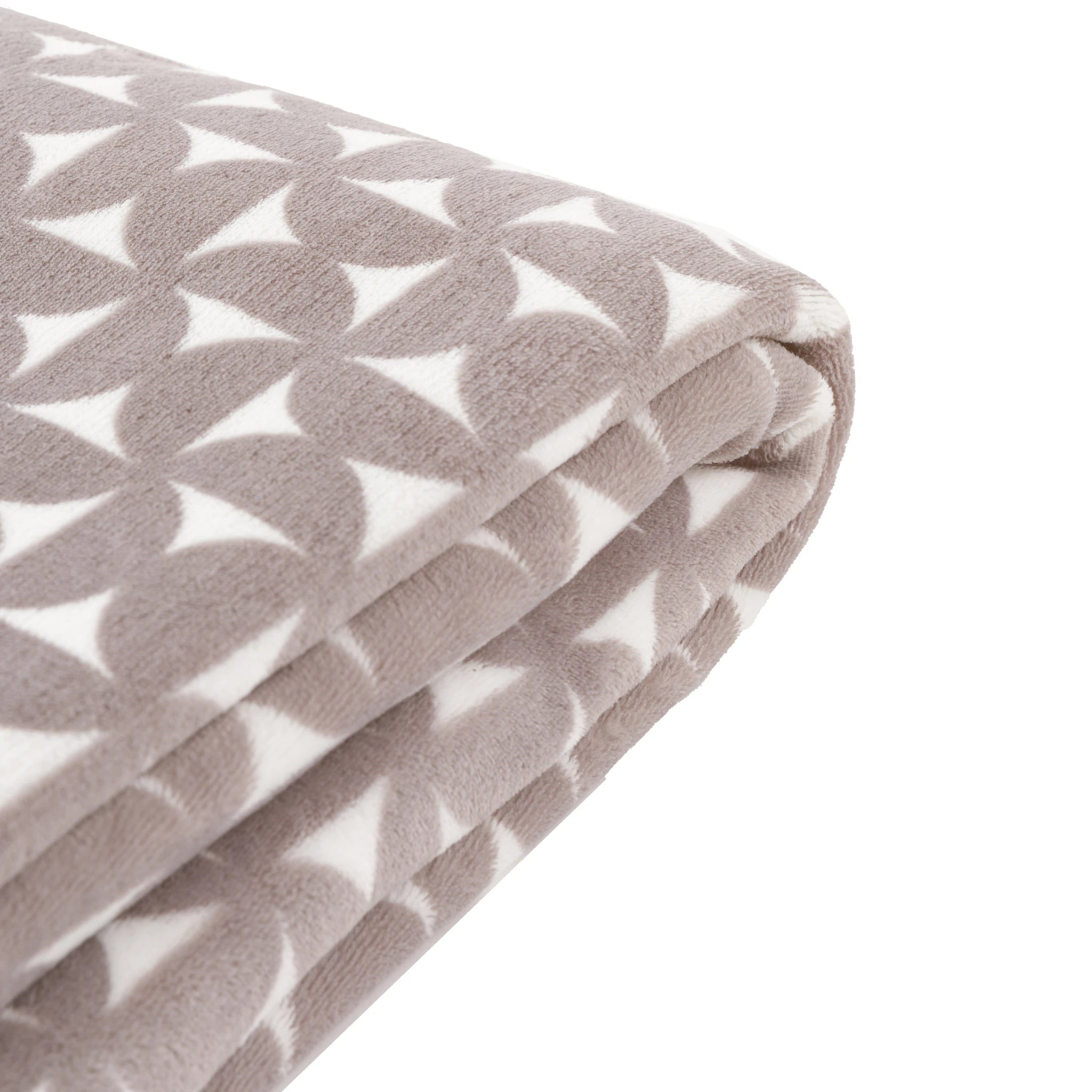 Modo Modern Geo Flannel Grey Throw
