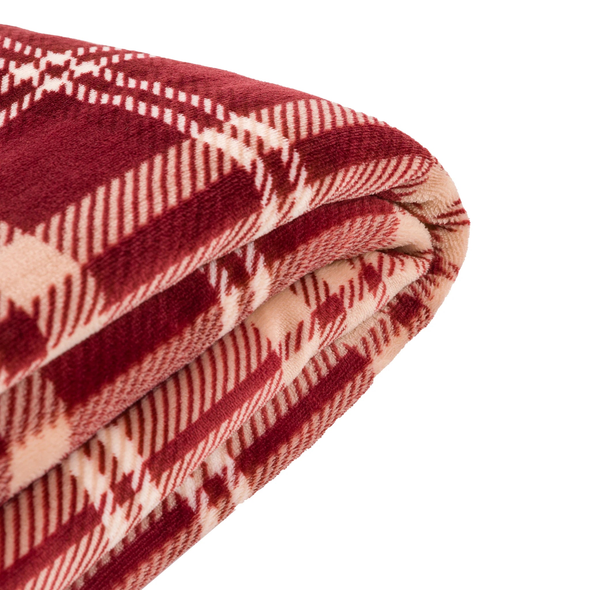 Braemere Tartan Sherpa Mulberry Throw