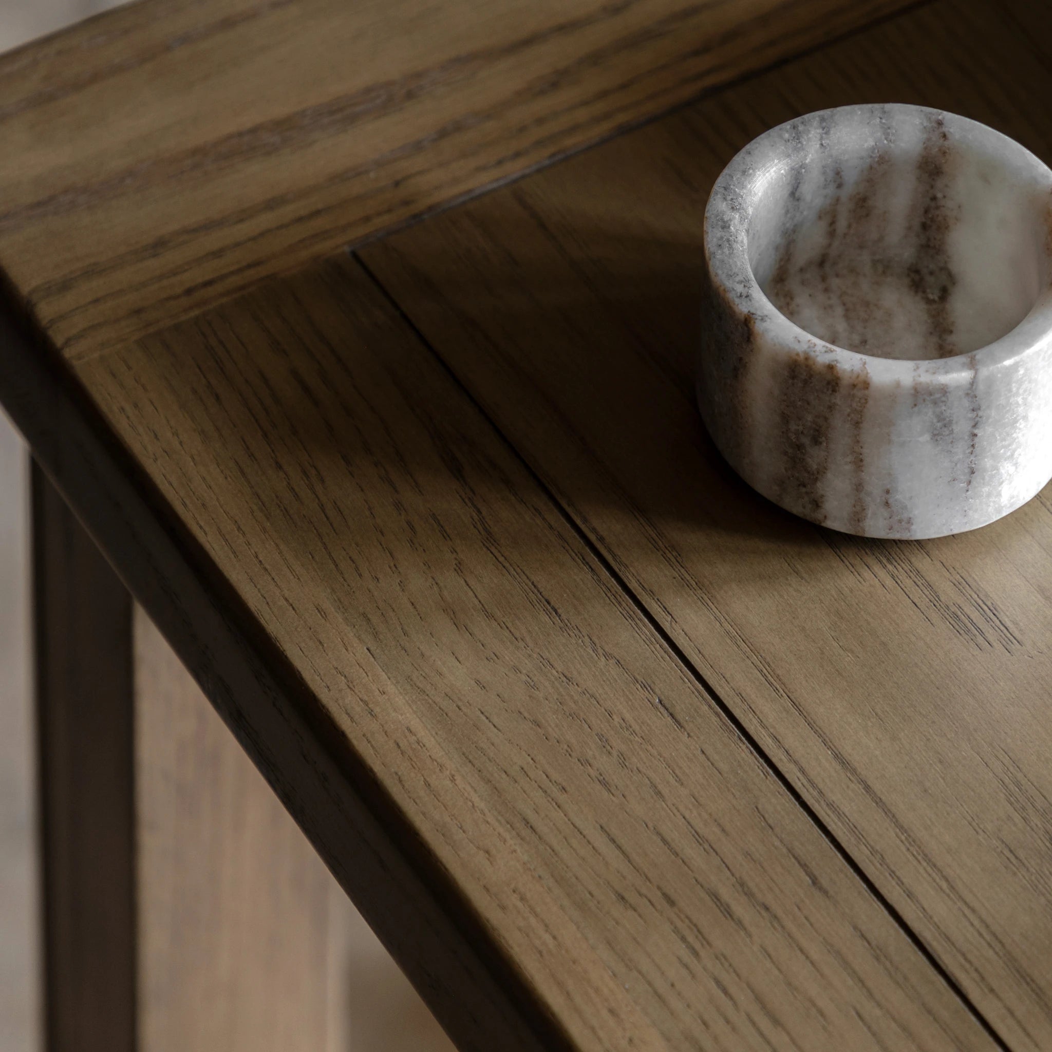 Hartbourne Natural Oak Wood Side Table