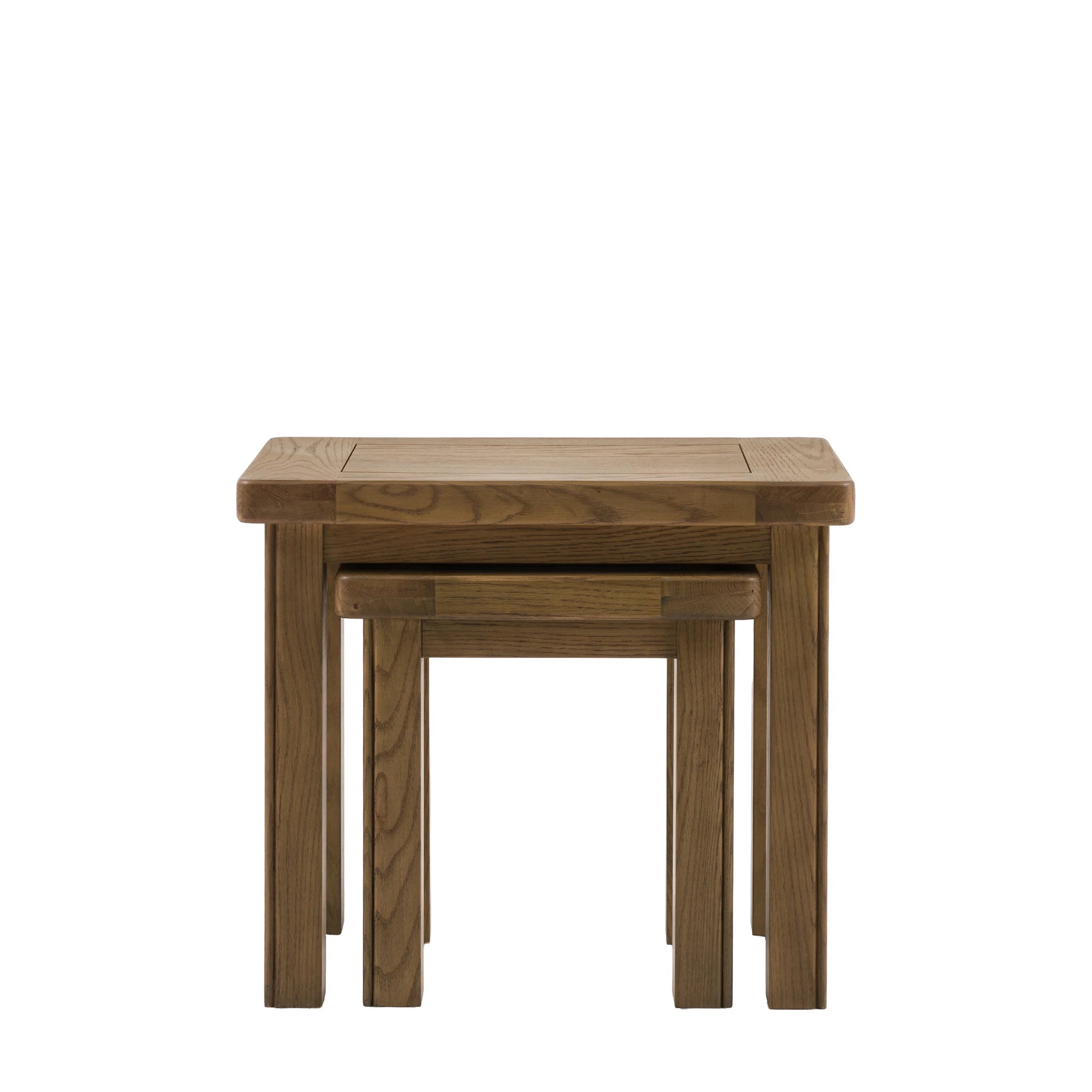 Set of 2 Hartbourne Natural Oak Wood Nested Coffee Tables