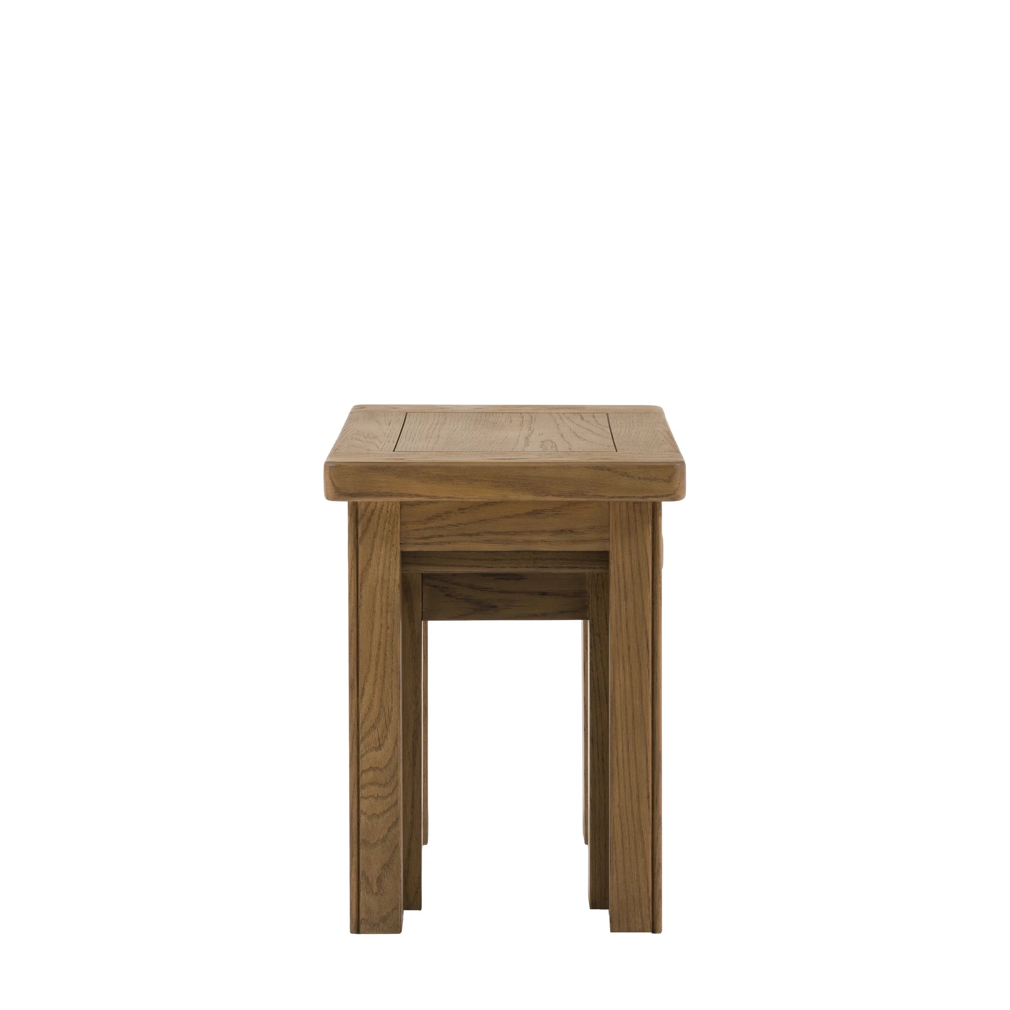 Set of 2 Hartbourne Natural Oak Wood Nested Coffee Tables