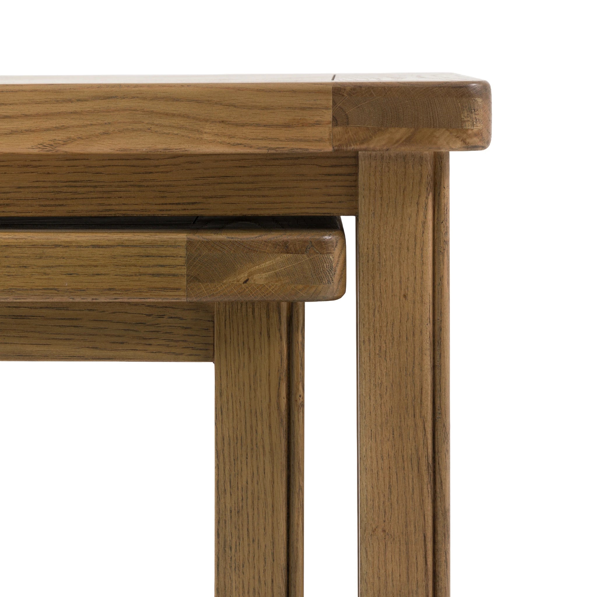 Set of 2 Hartbourne Natural Oak Wood Nested Coffee Tables