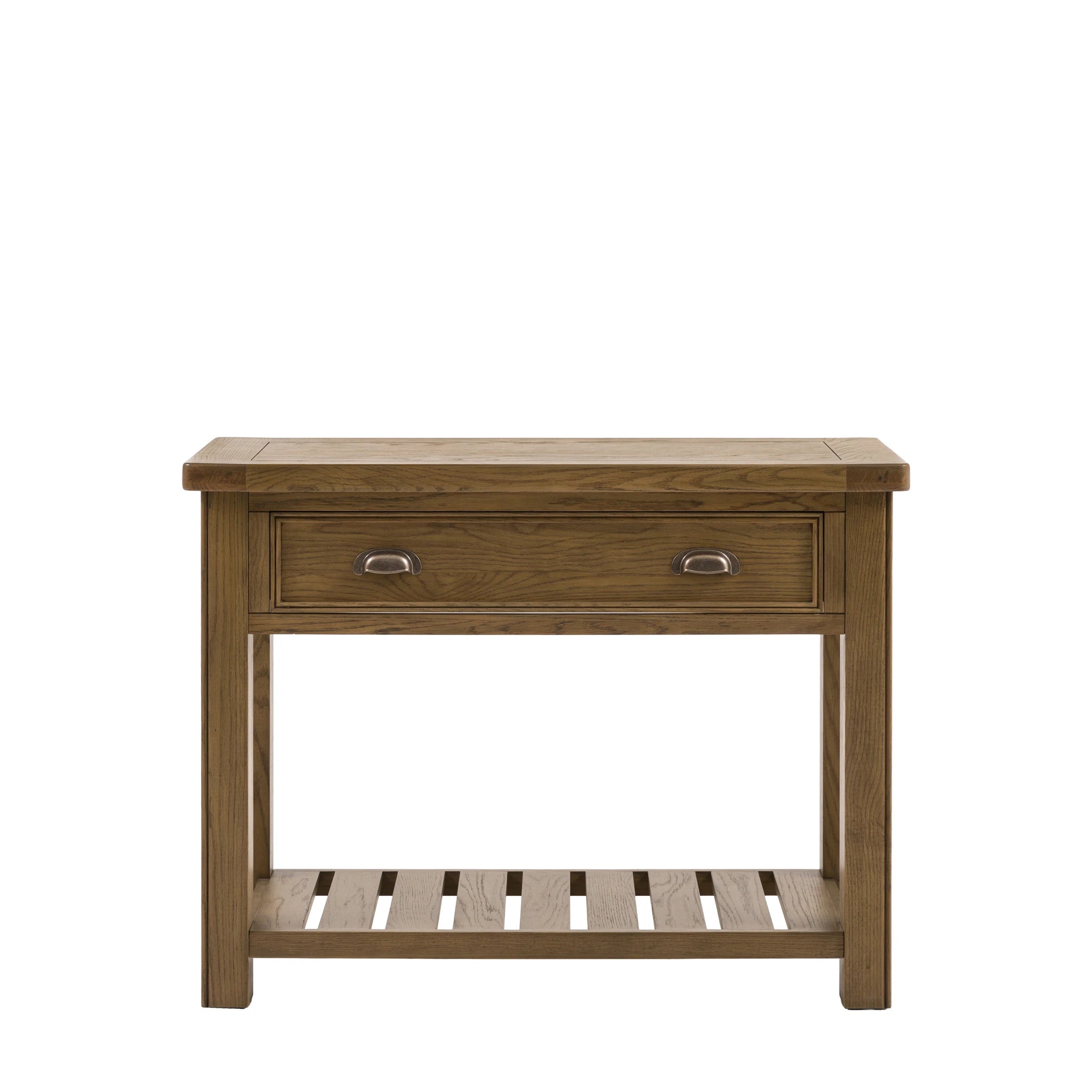 Hartbourne Natural Oak Wood Console Table Small