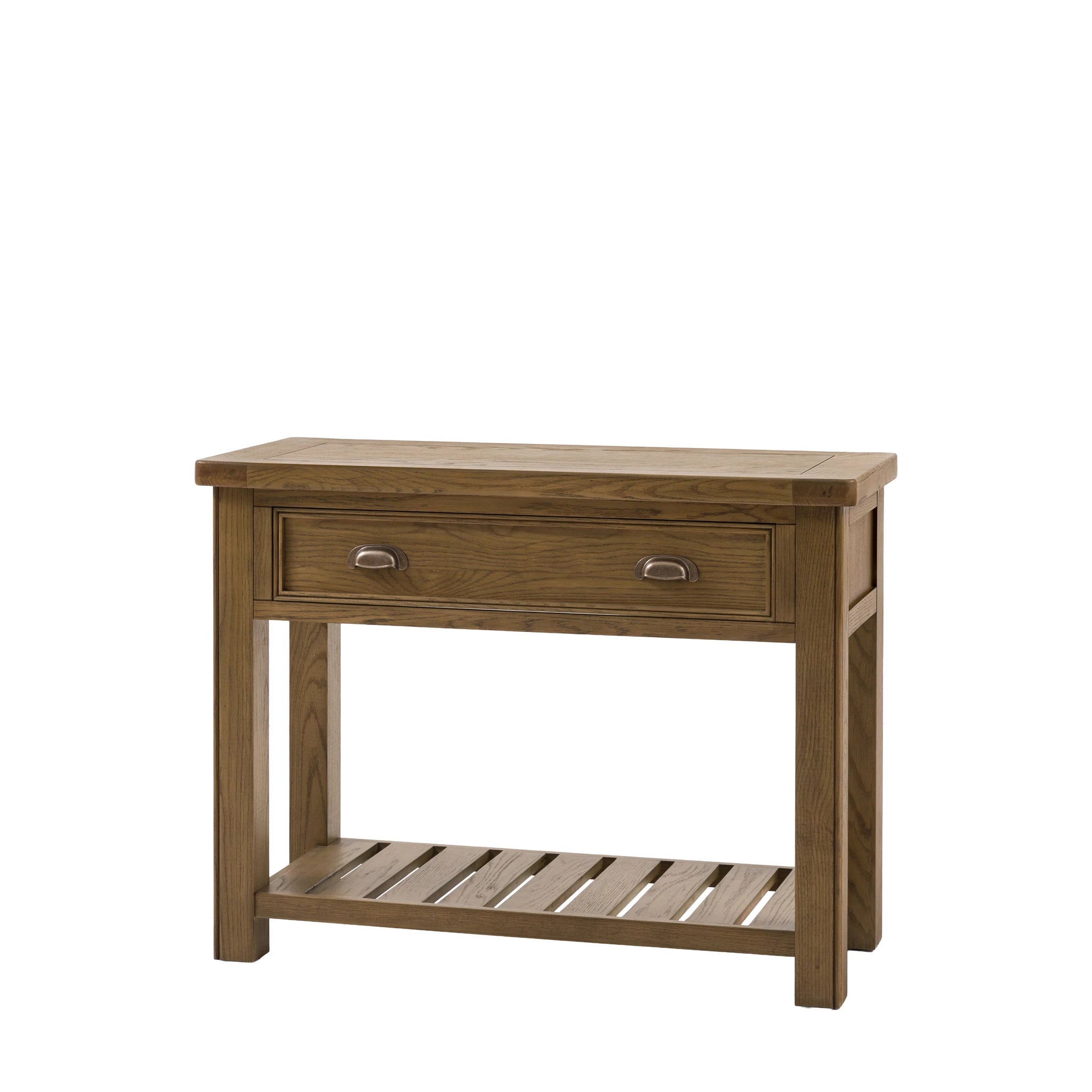 Hartbourne Natural Oak Wood Console Table Small