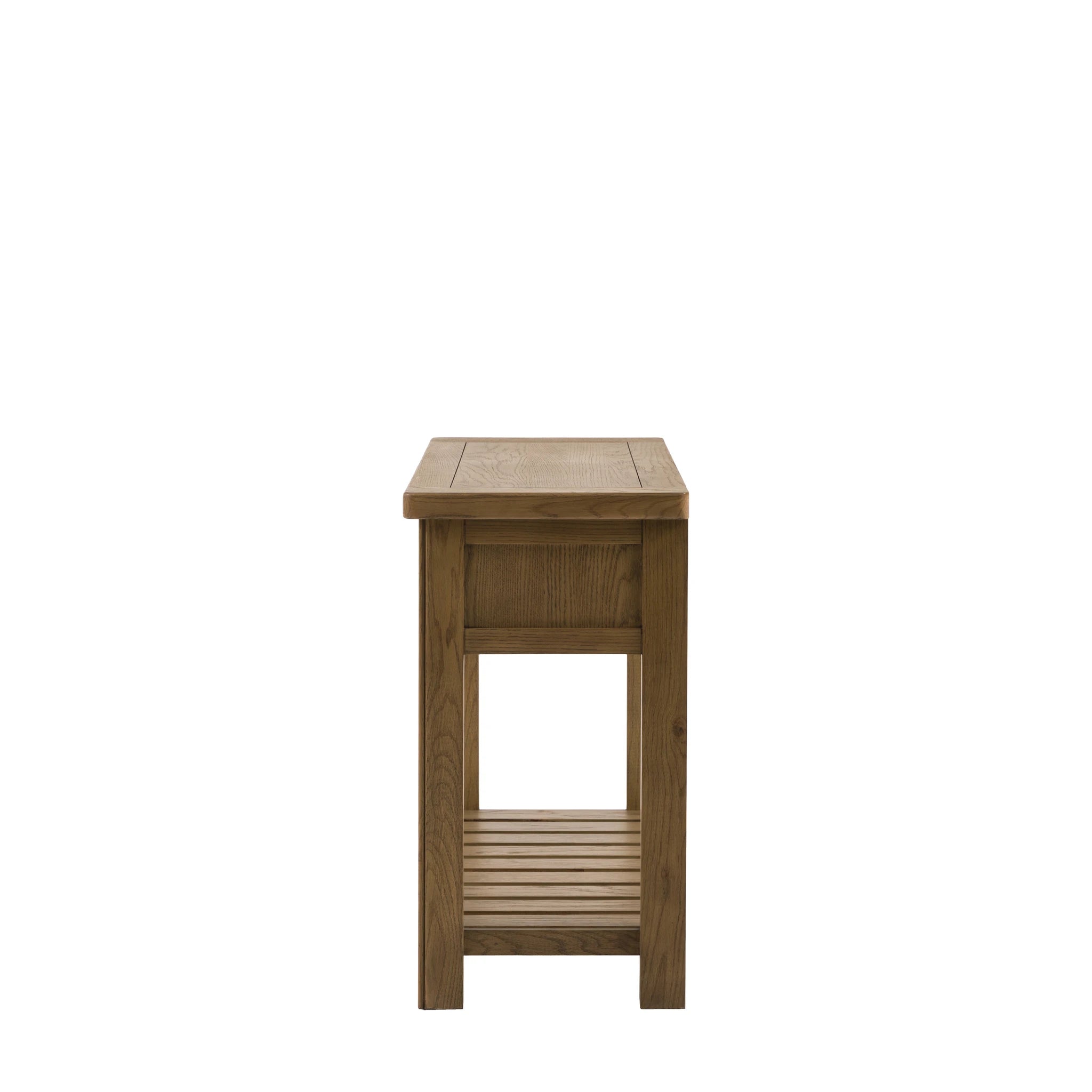 Hartbourne Natural Oak Wood Console Table Small