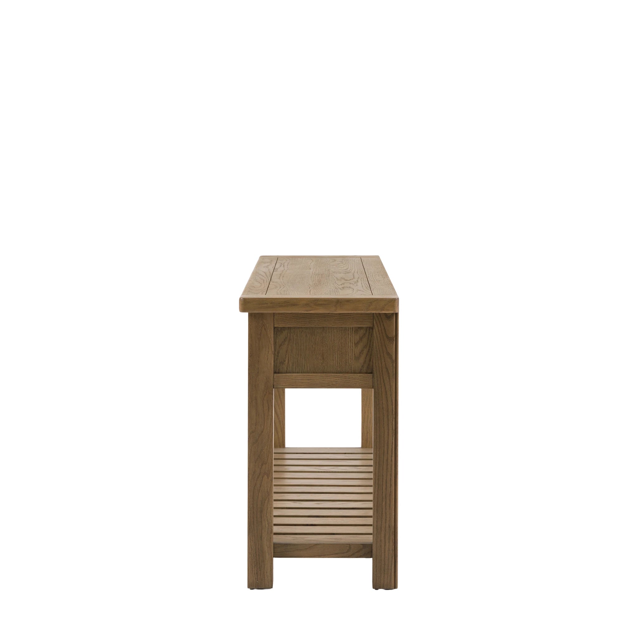 Hartbourne Natural Oak Wood Console Table Large