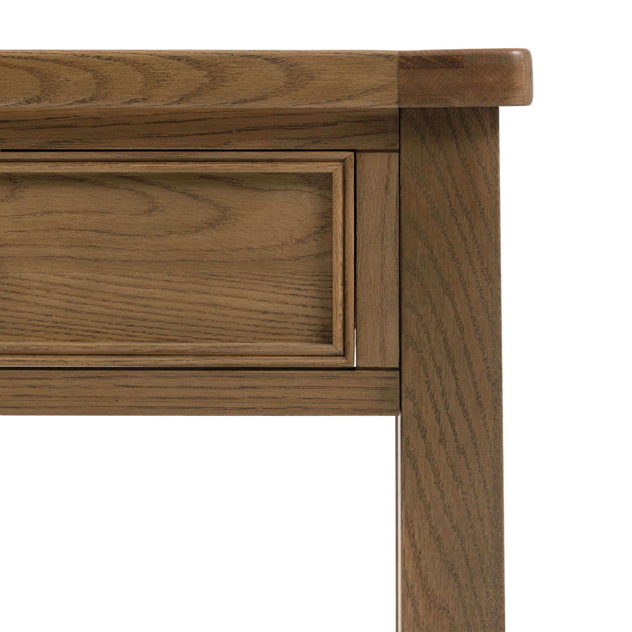 Hartbourne Natural Oak Wood Console Table Large