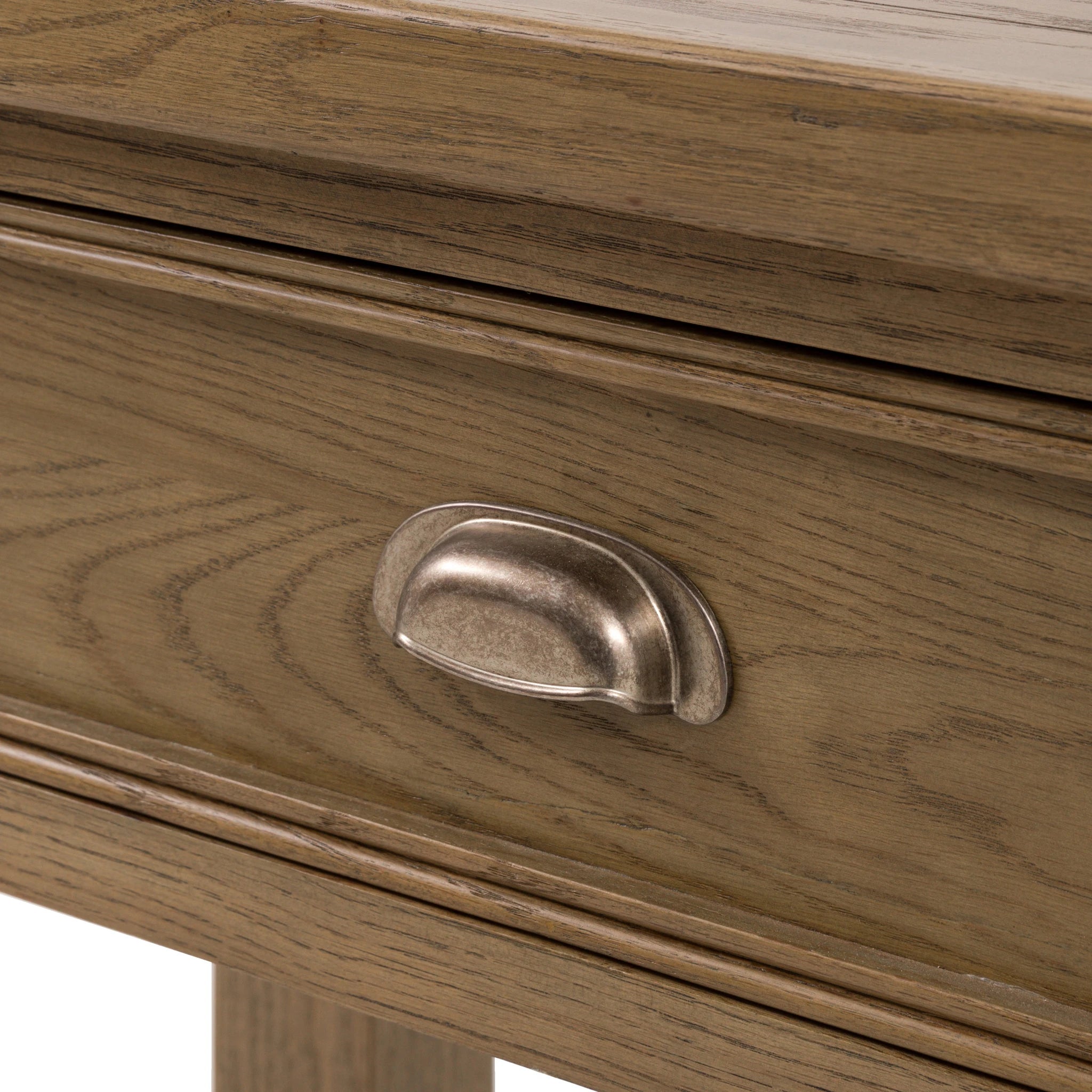 Hartbourne Natural Oak Wood Console Table Large