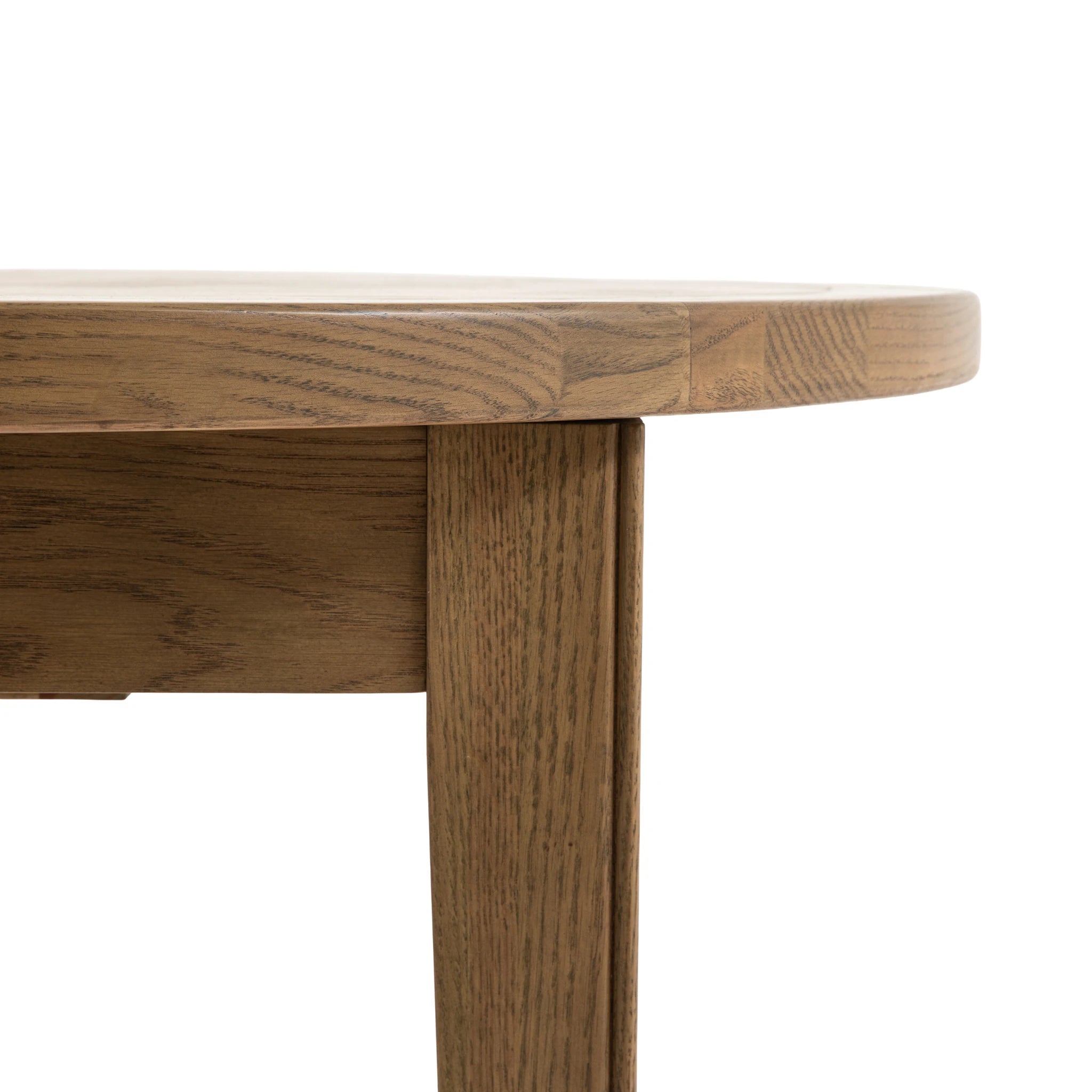 Hartbourne Round Natural Oak Wood Extending Dining Table 110-145cm
