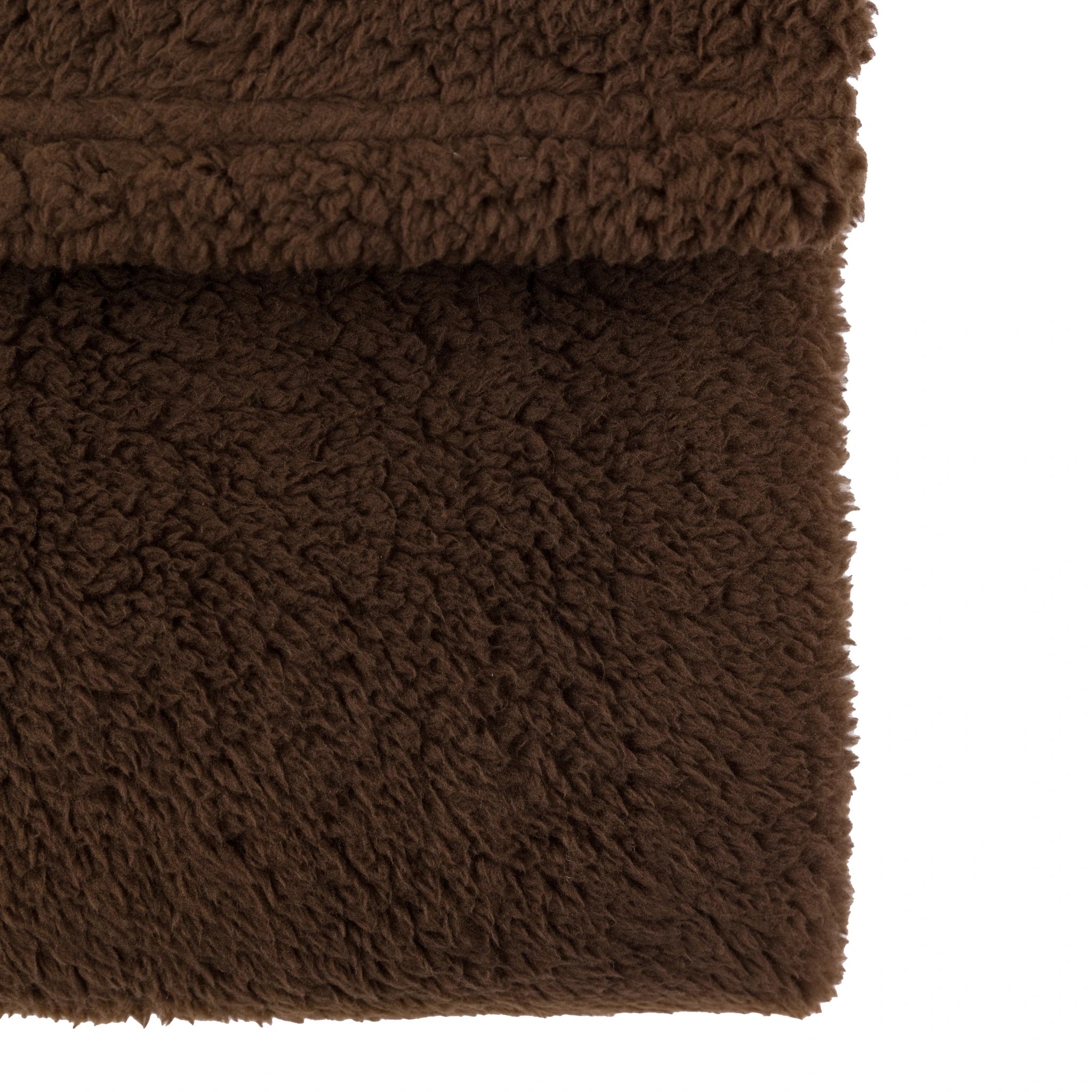 Cudella Teddy Fleece Chocolate Brown Throw