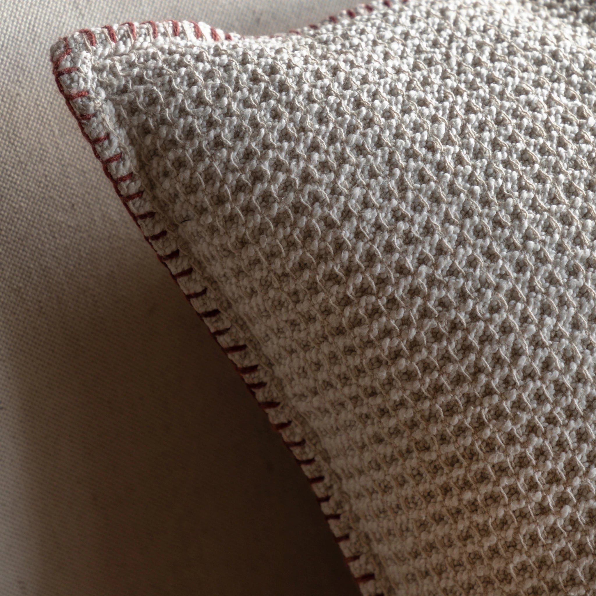 Loxley Textured Cream Cotton Cushion 45x45cm