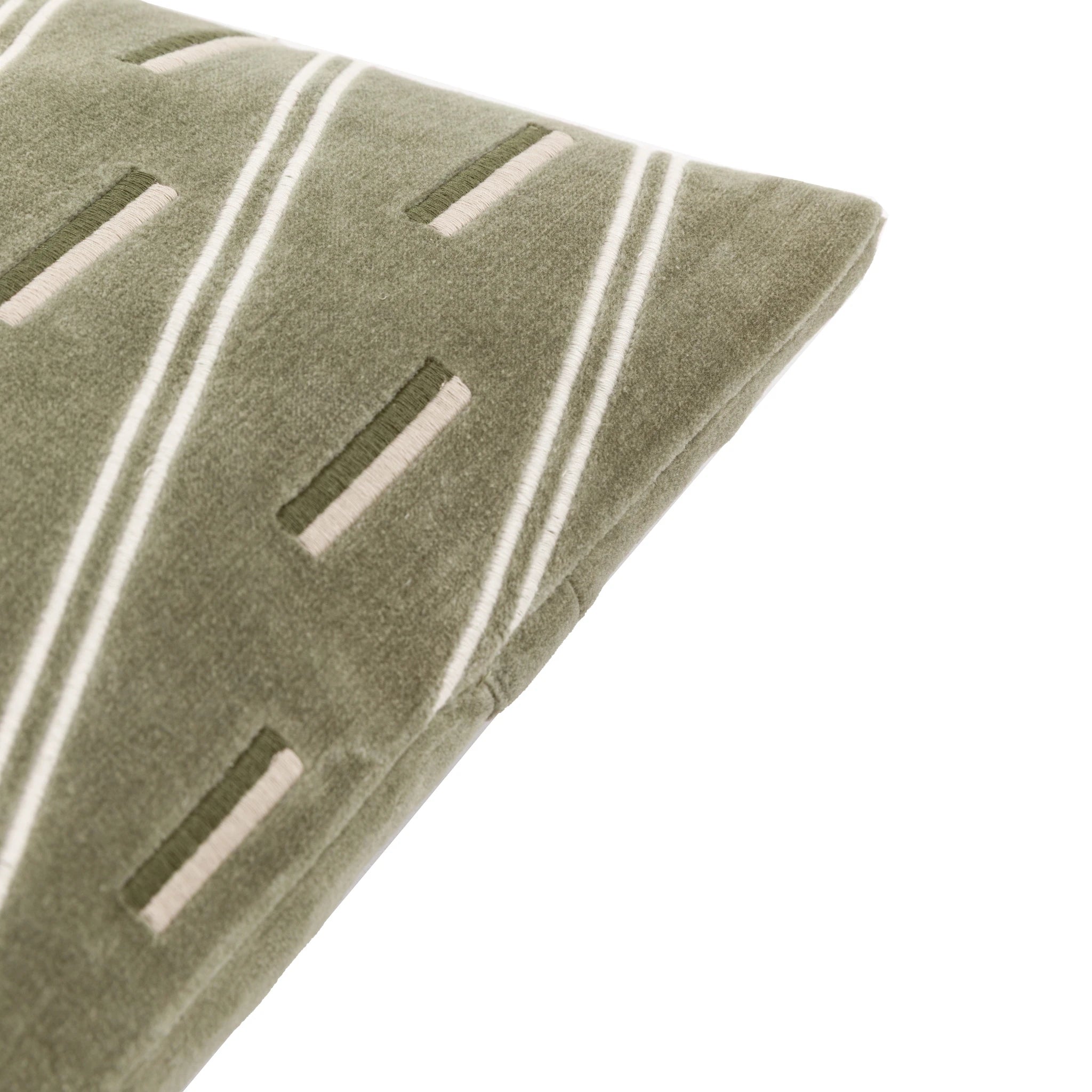 Ambermeadow Velvet Olive Green Cushion 45x45cm