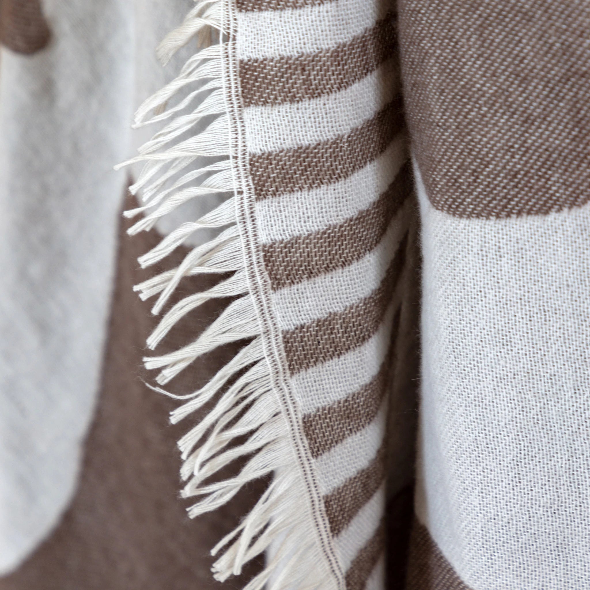 Marella Abstract Chocolate Brown Cotton Throw