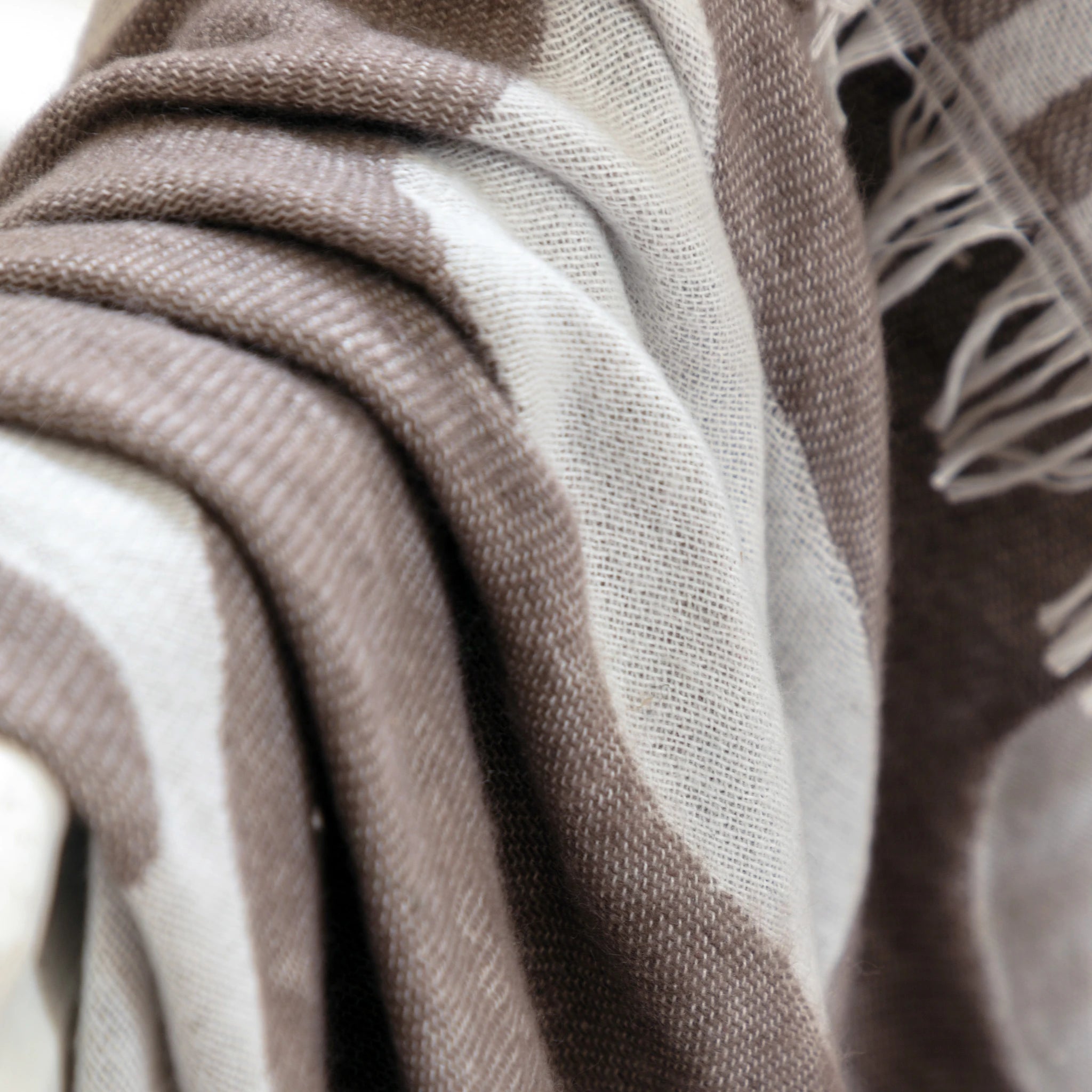 Marella Abstract Chocolate Brown Cotton Throw