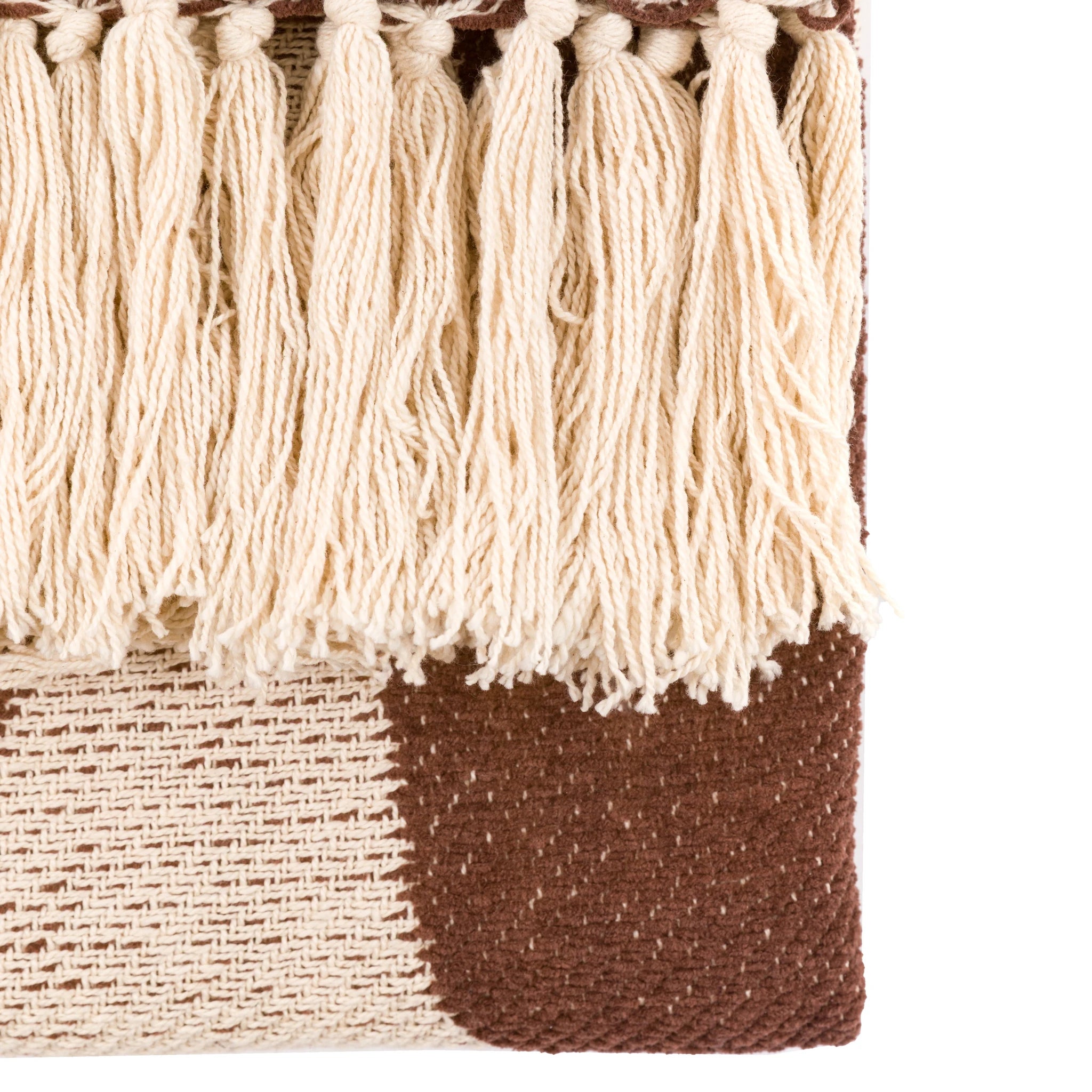 Marella Abstract Chocolate Brown Cotton Throw