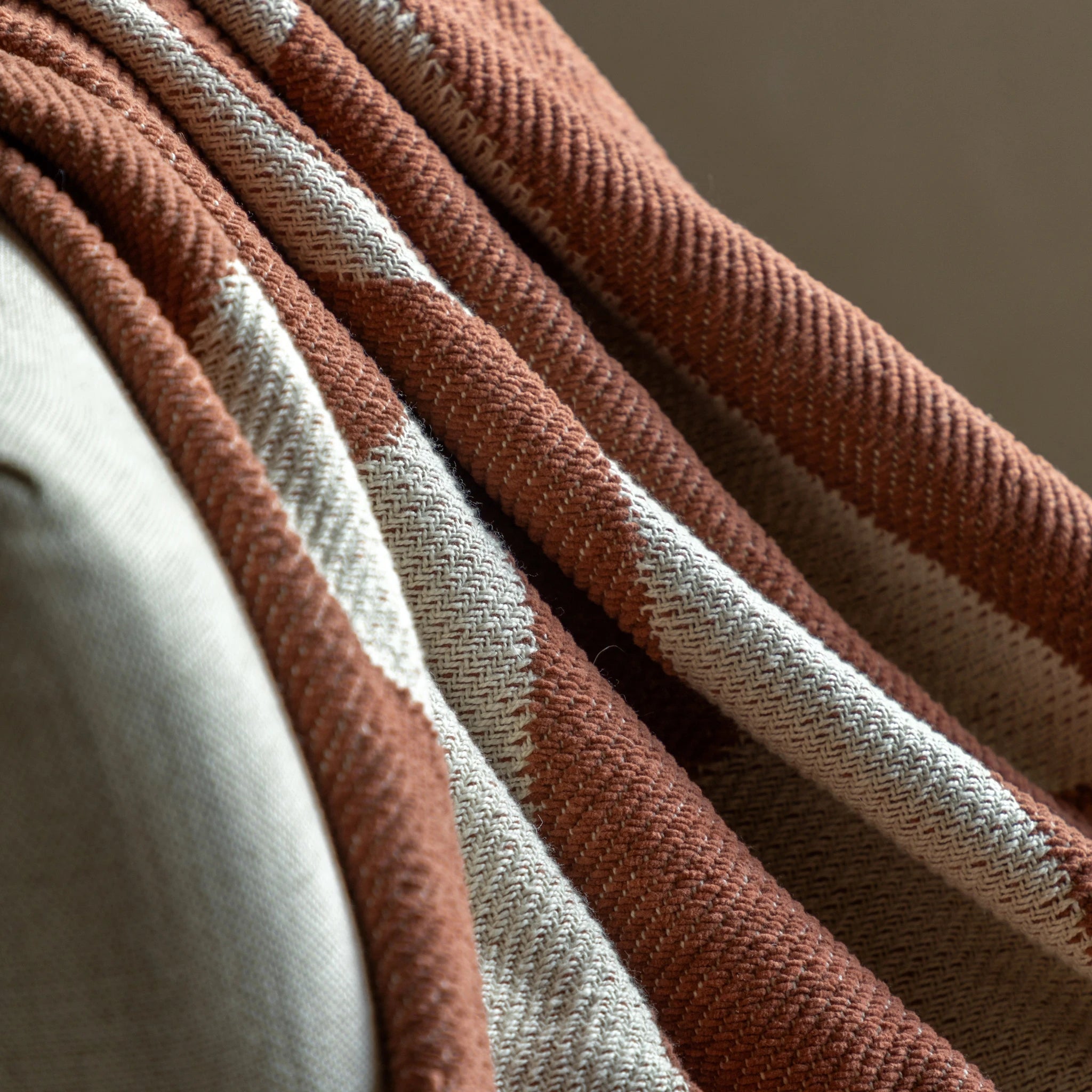 Marella Abstract Nutmeg Brown Cotton Throw