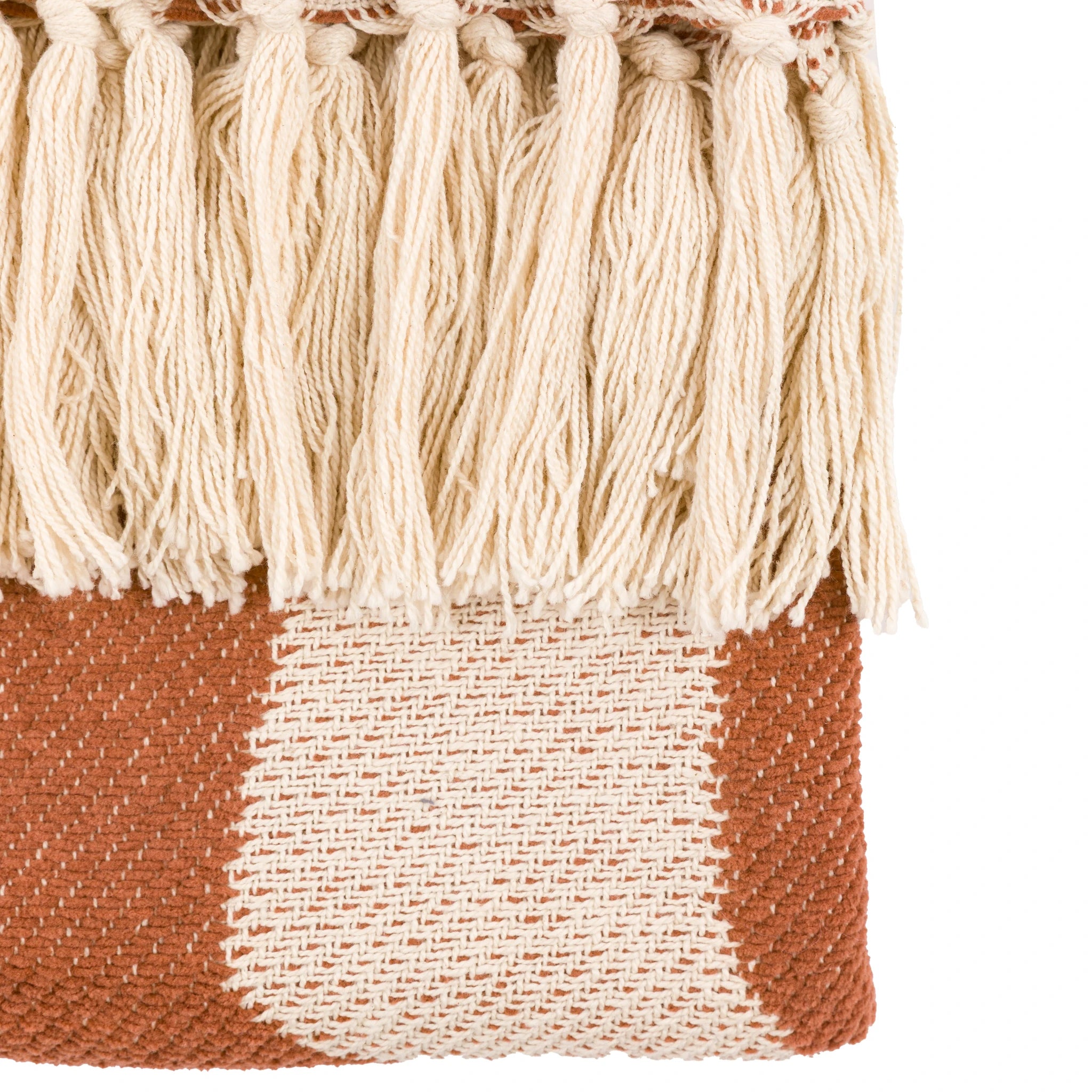 Marella Abstract Nutmeg Brown Cotton Throw