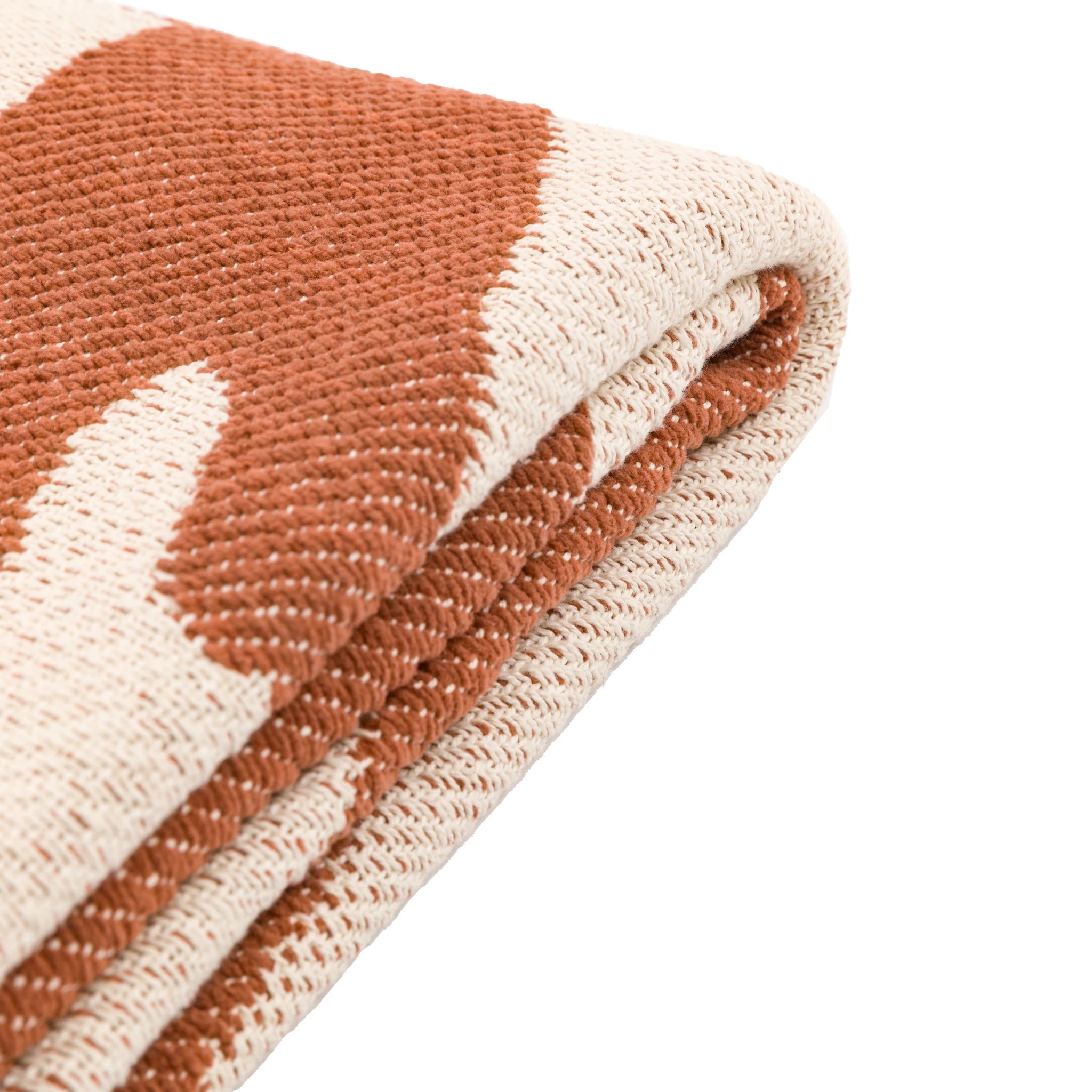 Marella Abstract Nutmeg Brown Cotton Throw