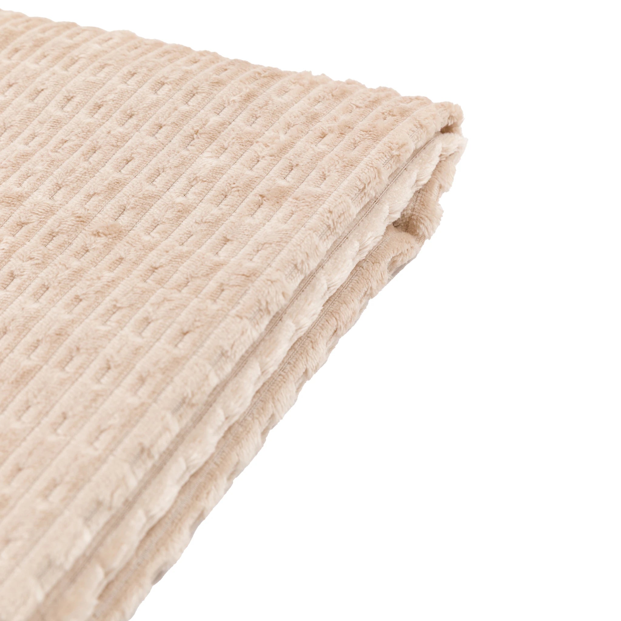 Velluna Flannel Taupe Throw