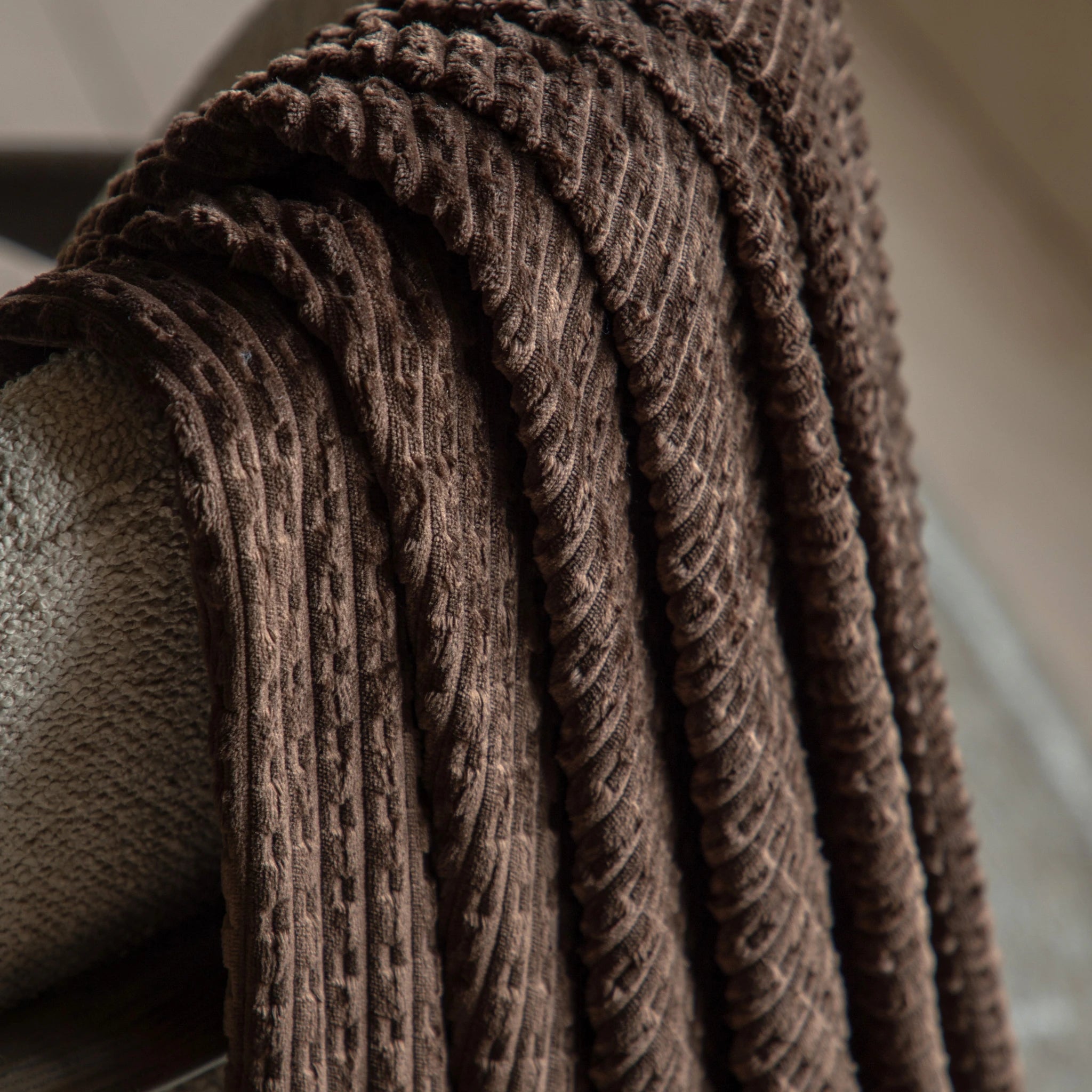 Velluna Flannel Chocolate Brown Throw