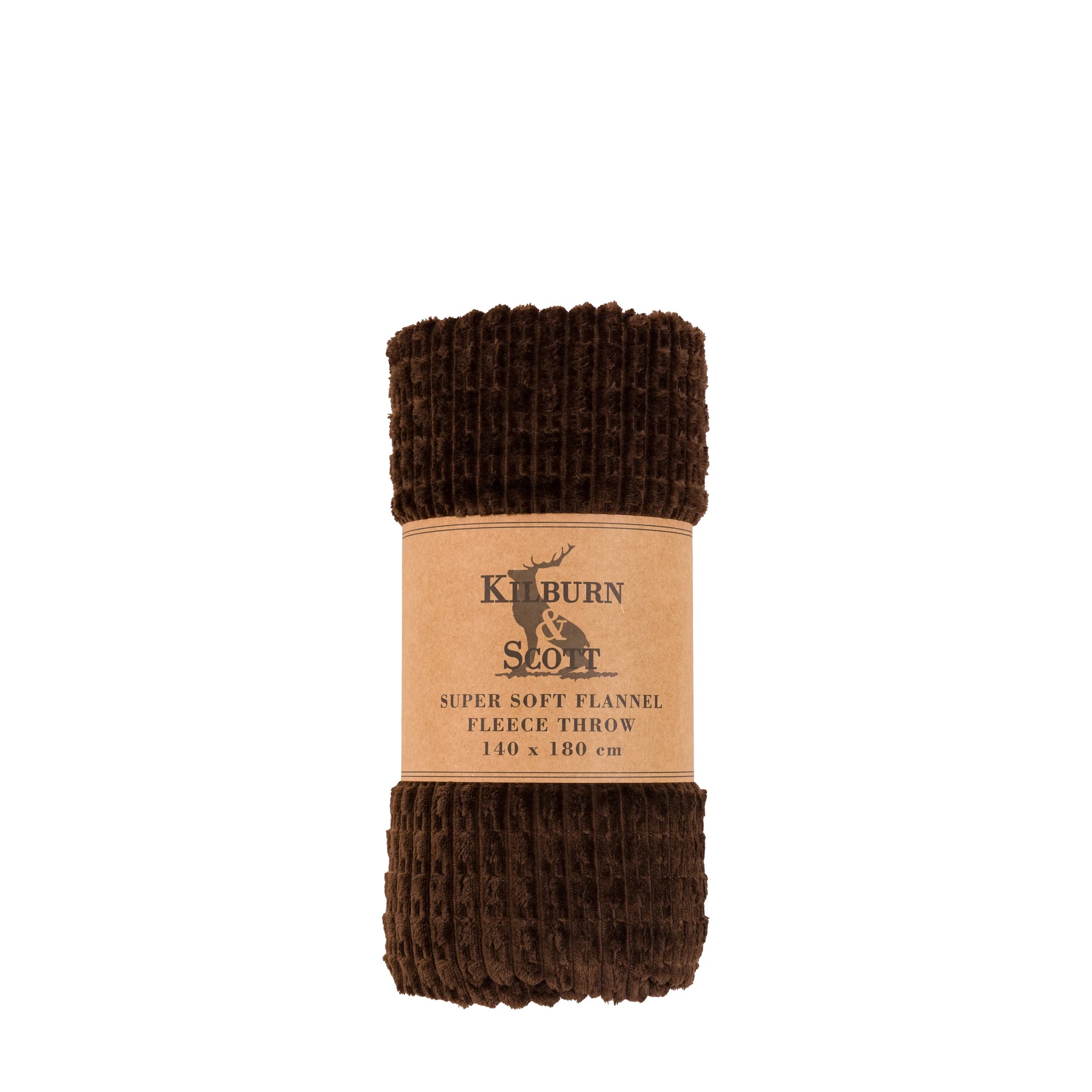 Velluna Flannel Chocolate Brown Throw