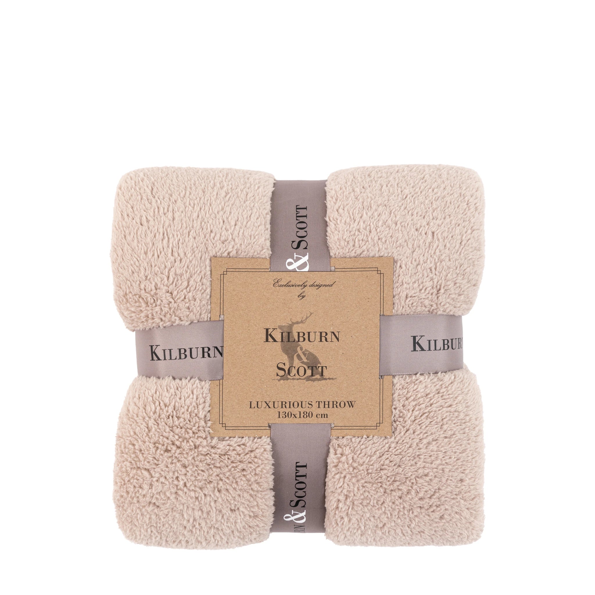 Cudella Teddy Fleece Taupe Throw