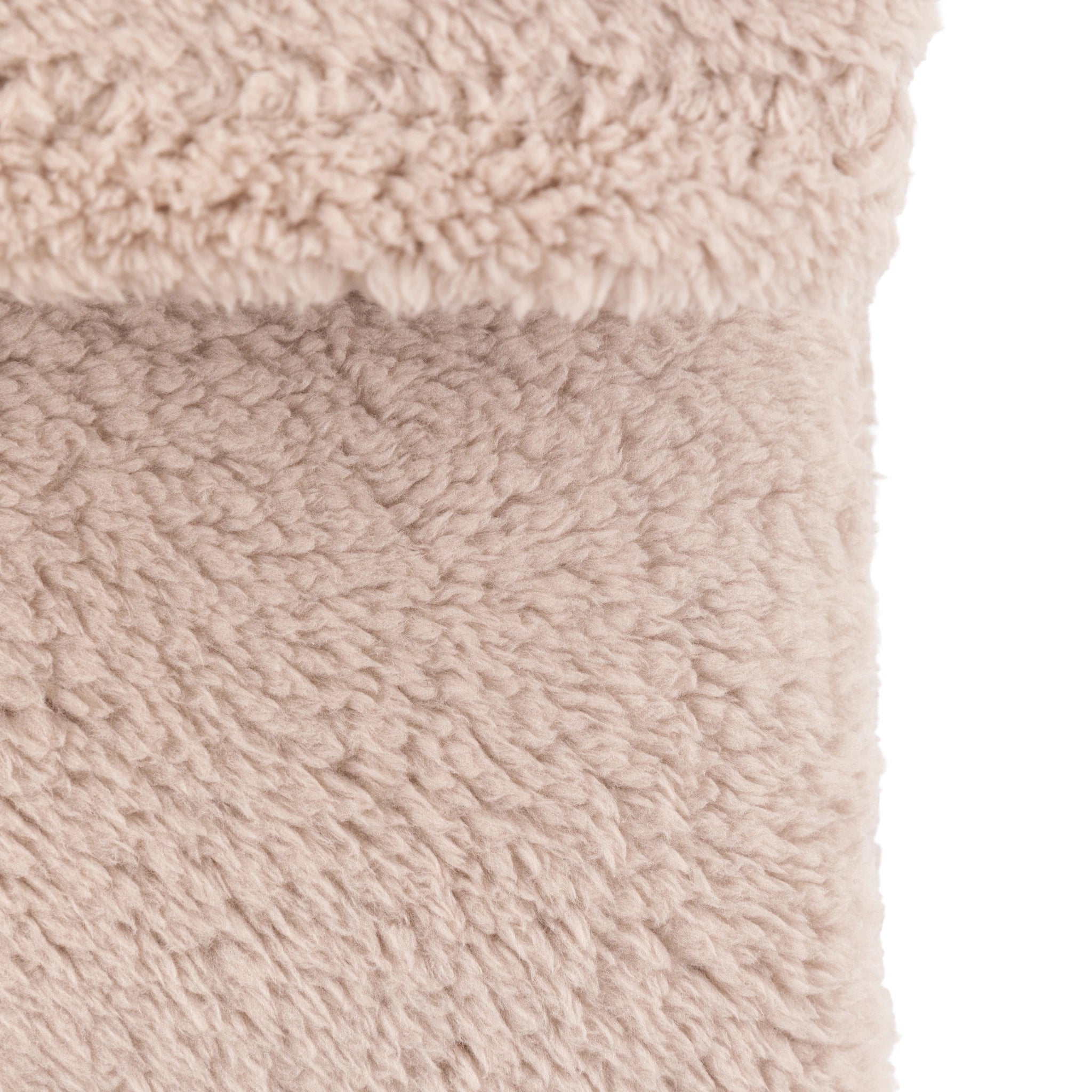Cudella Teddy Fleece Taupe Throw